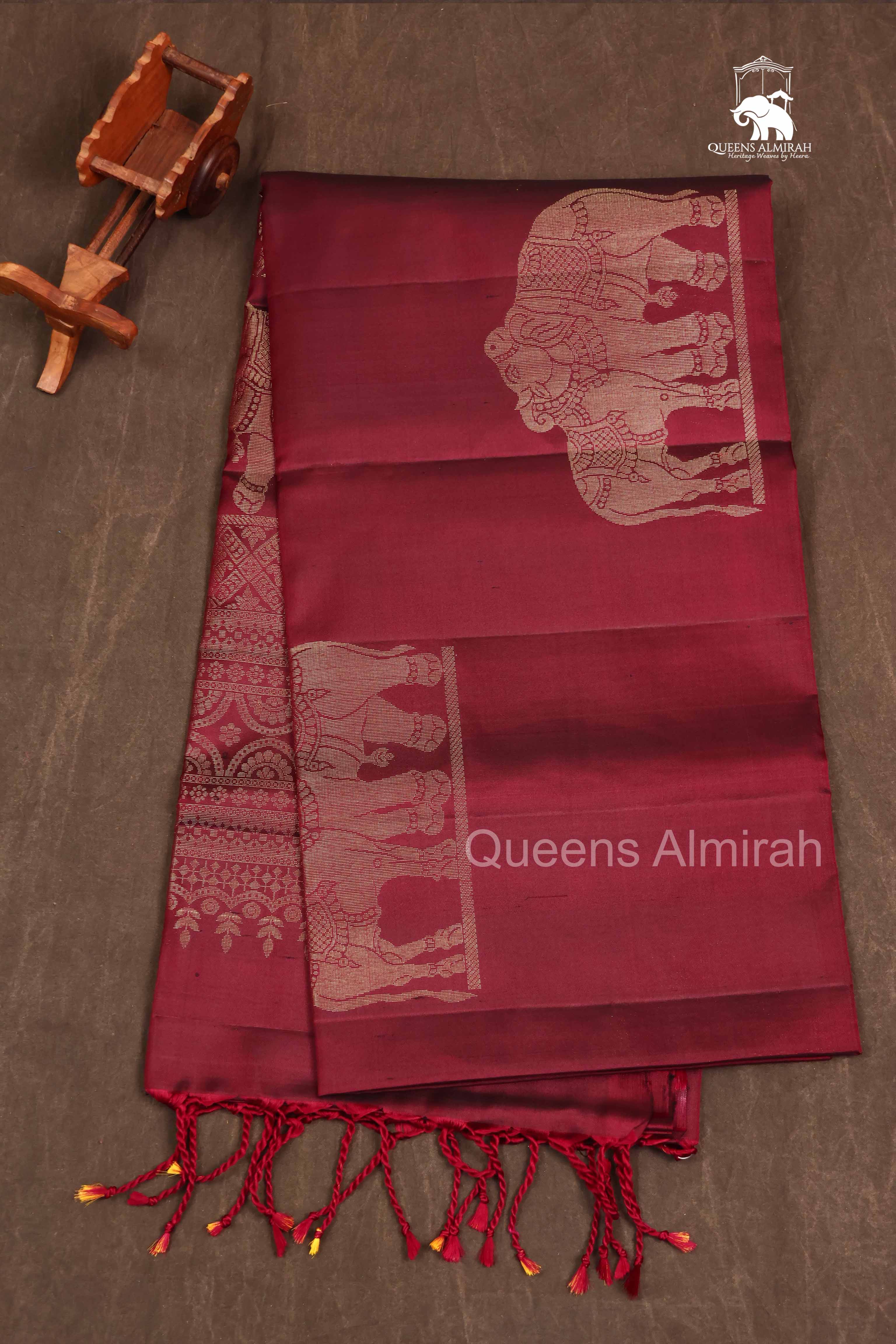 Cocoa Bean Pure Soft Silk Saree