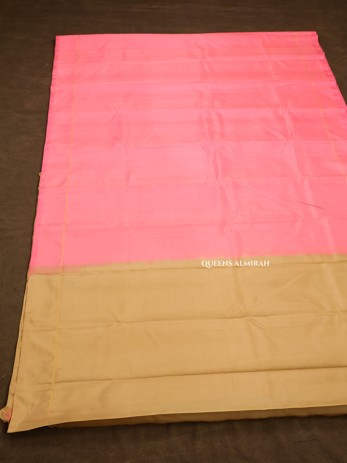 Pink With Beige Pure Kanchivaram Silk Saree