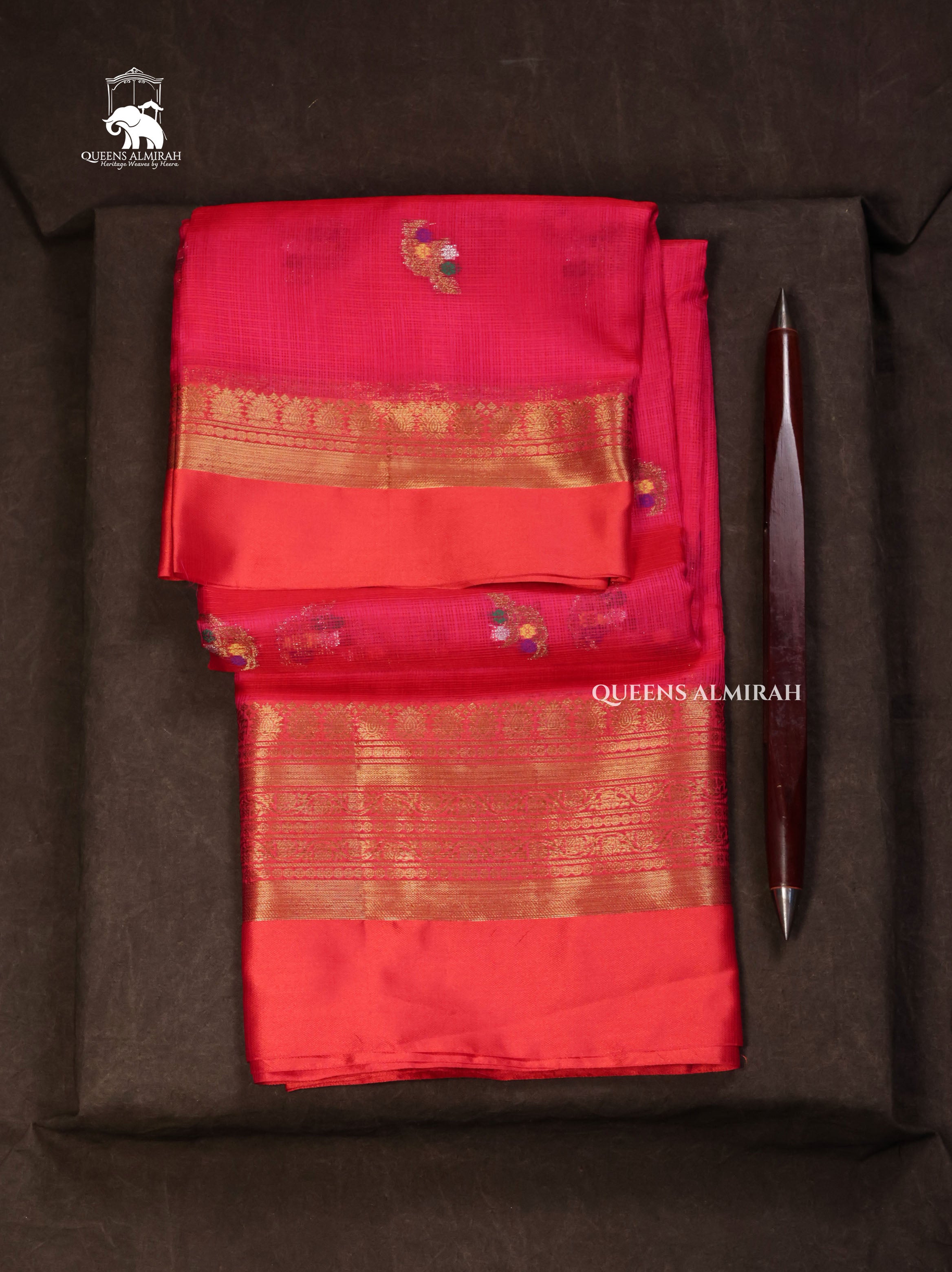 Magenta Pink Pure Kota Silk Saree