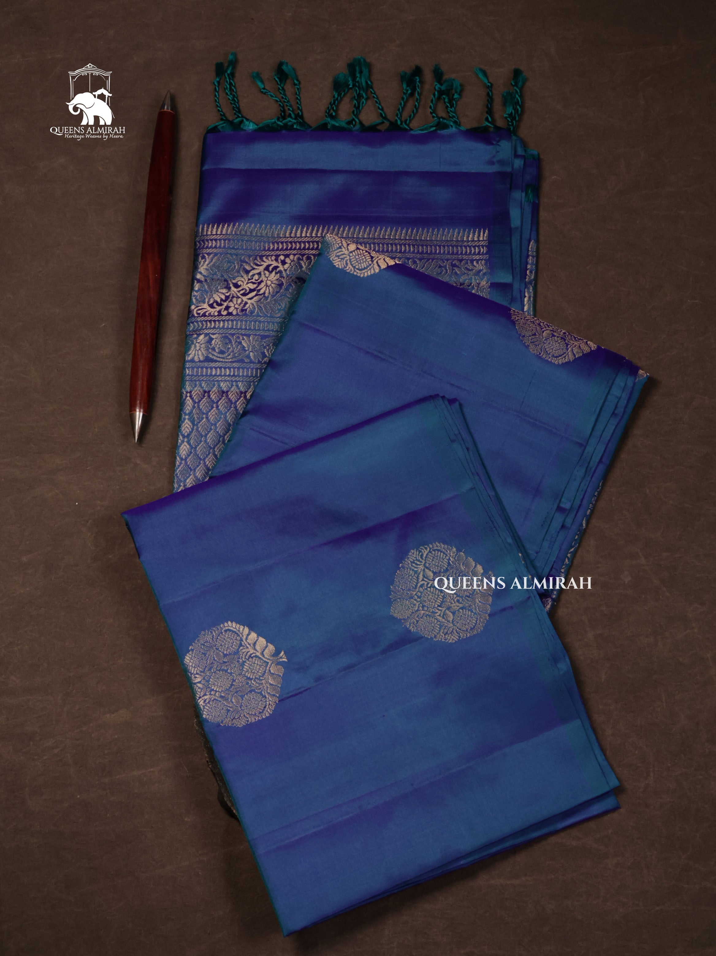 Blue Pure Soft Silk Saree