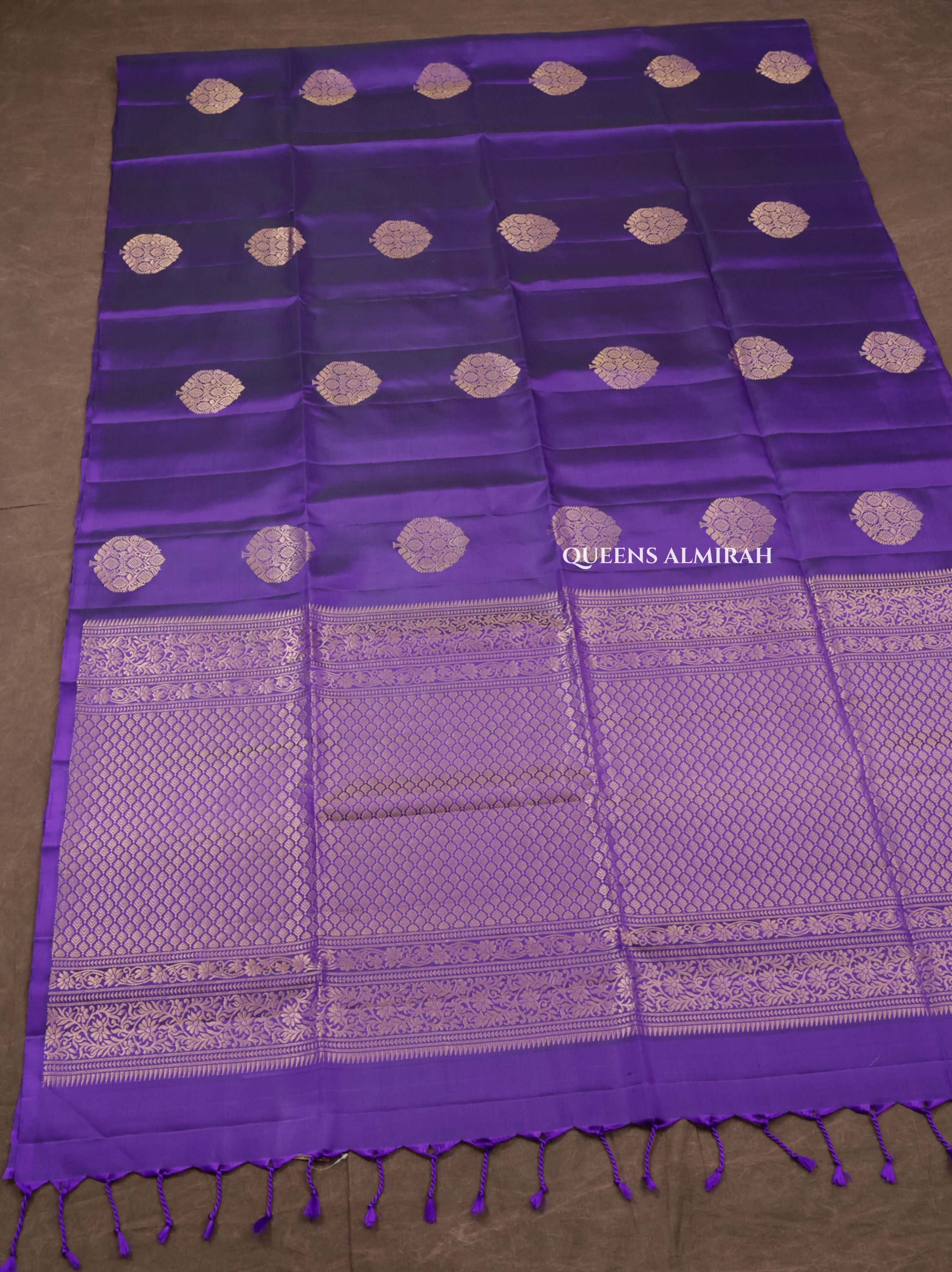Violet Pure Soft Silk Saree