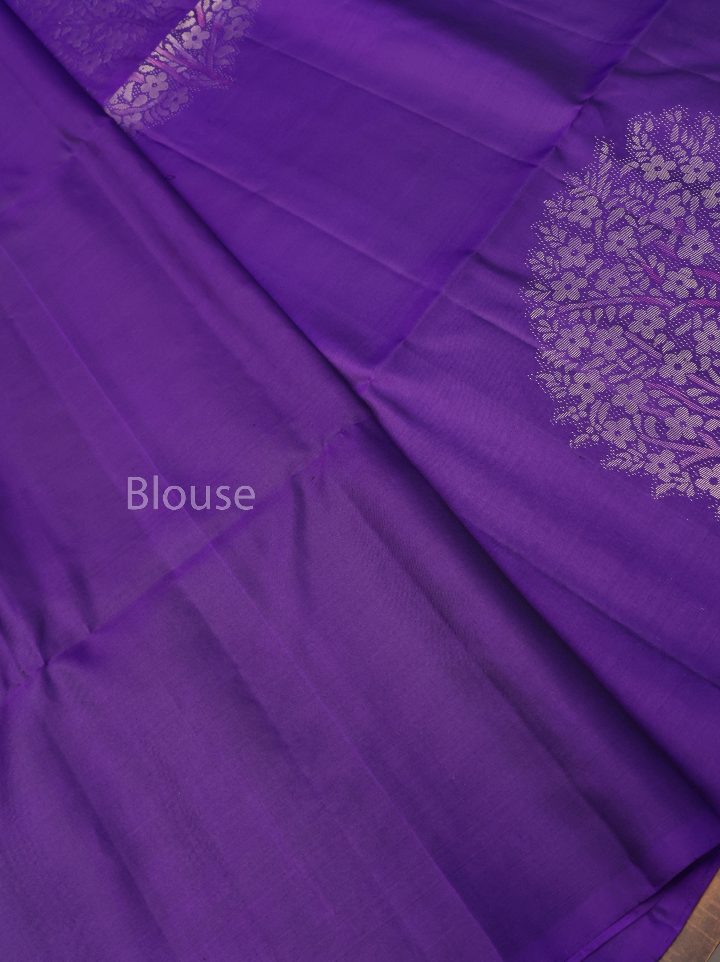 Violet Pure Soft Silk Saree