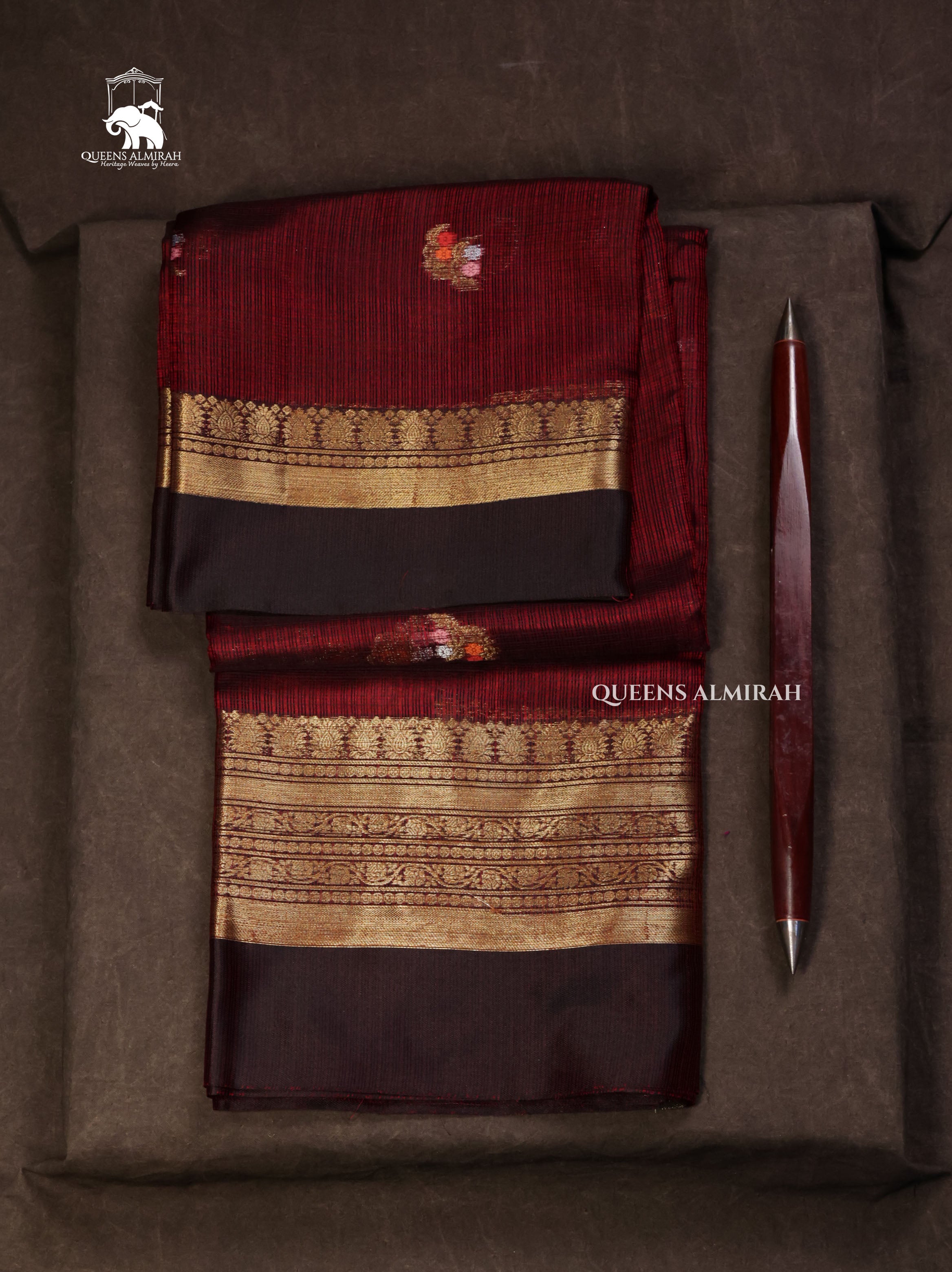 Maroon Pure Kota Silk Saree