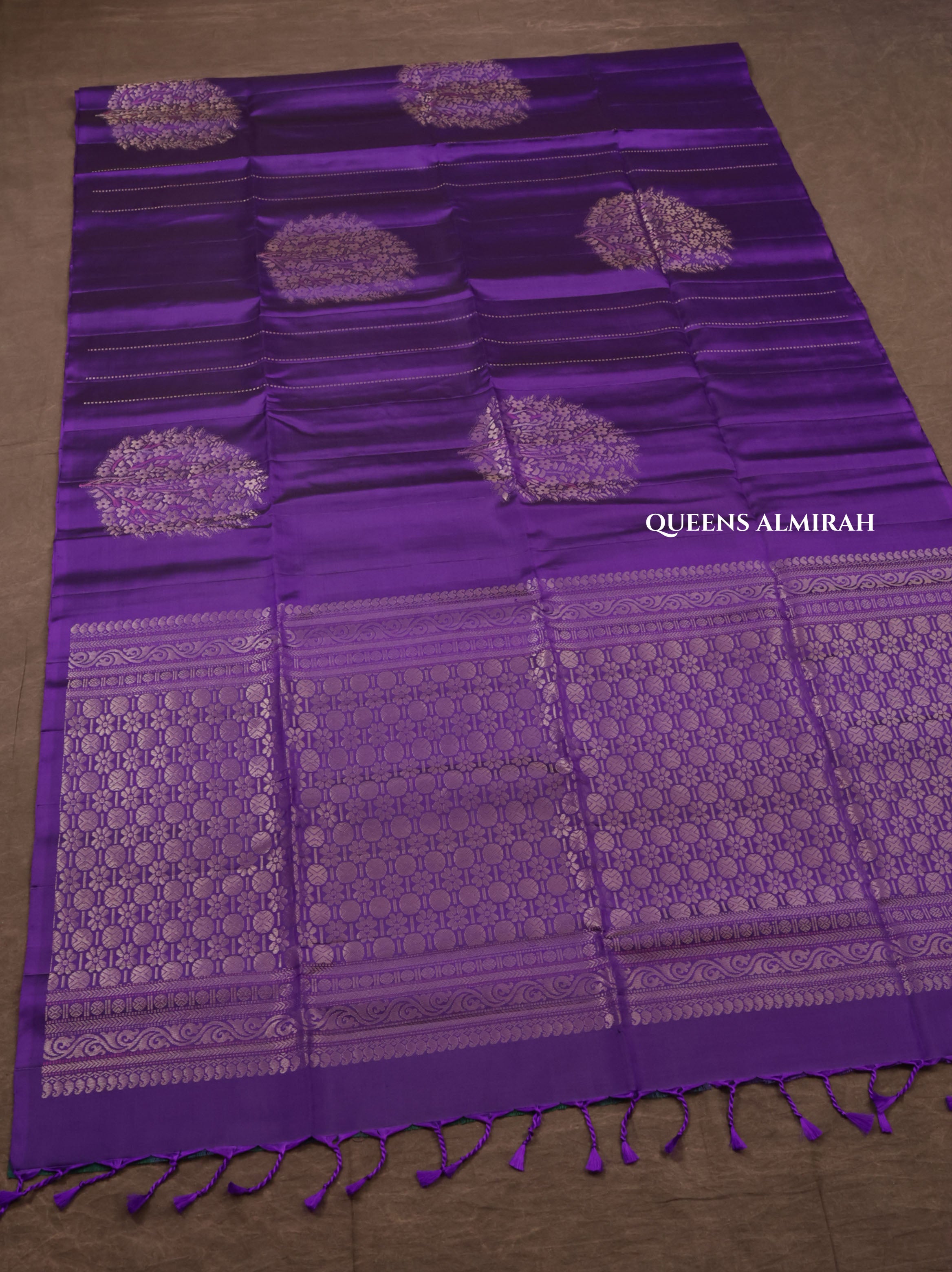 Violet Pure Soft Silk Saree