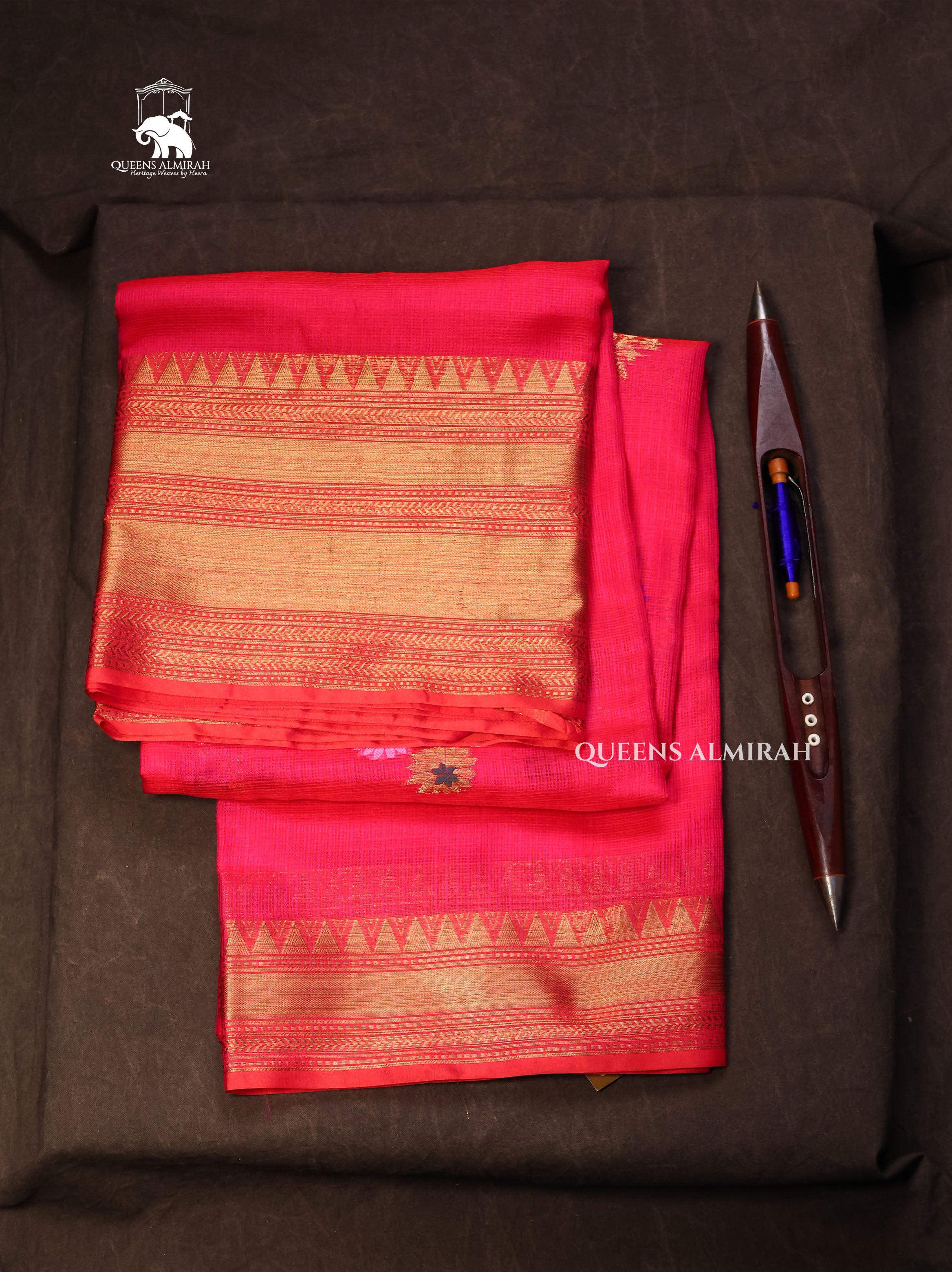 Magenta Pink Pure Kota Silk Saree