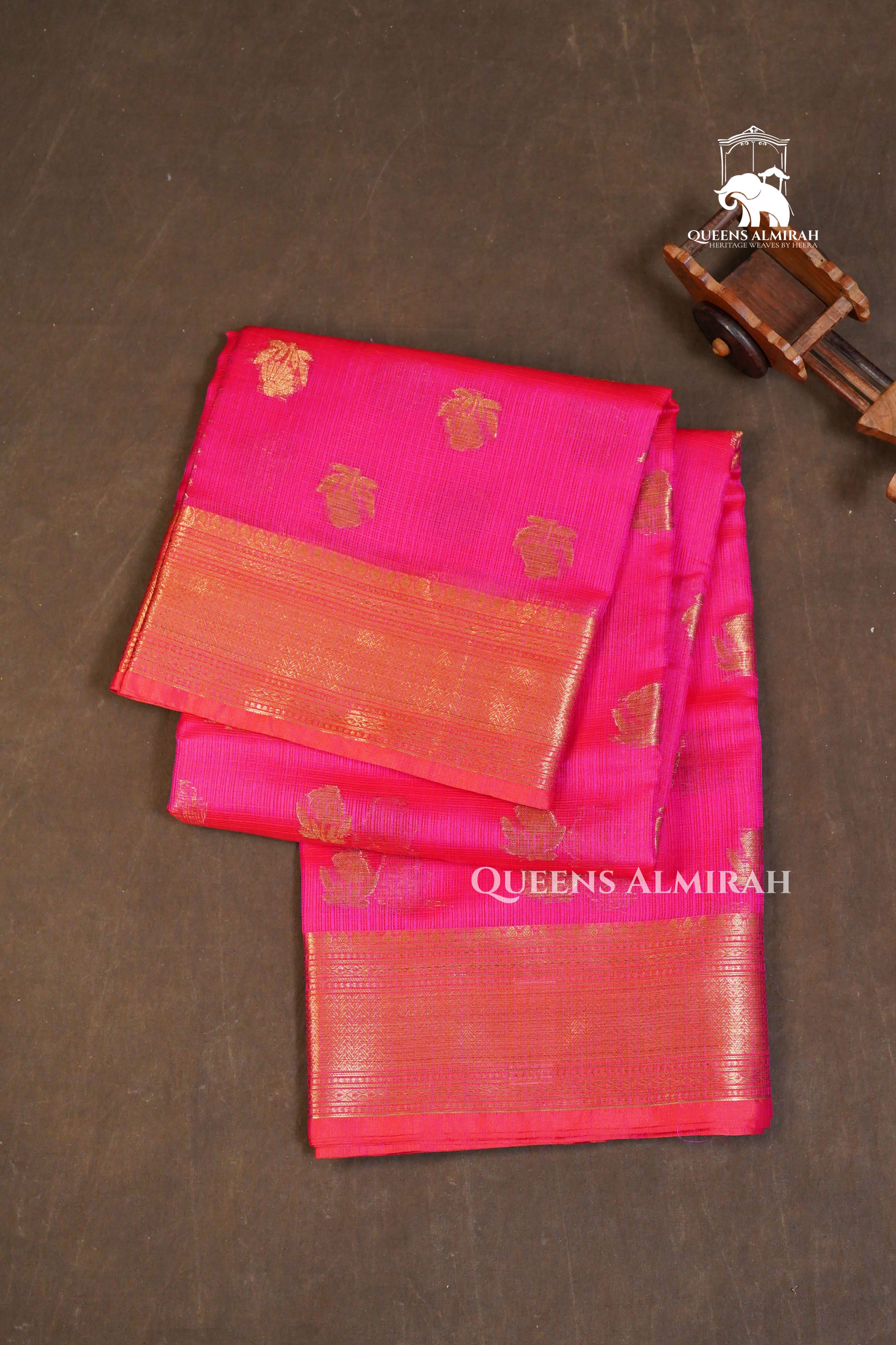 Rani Pink Pure Kota Silk Saree