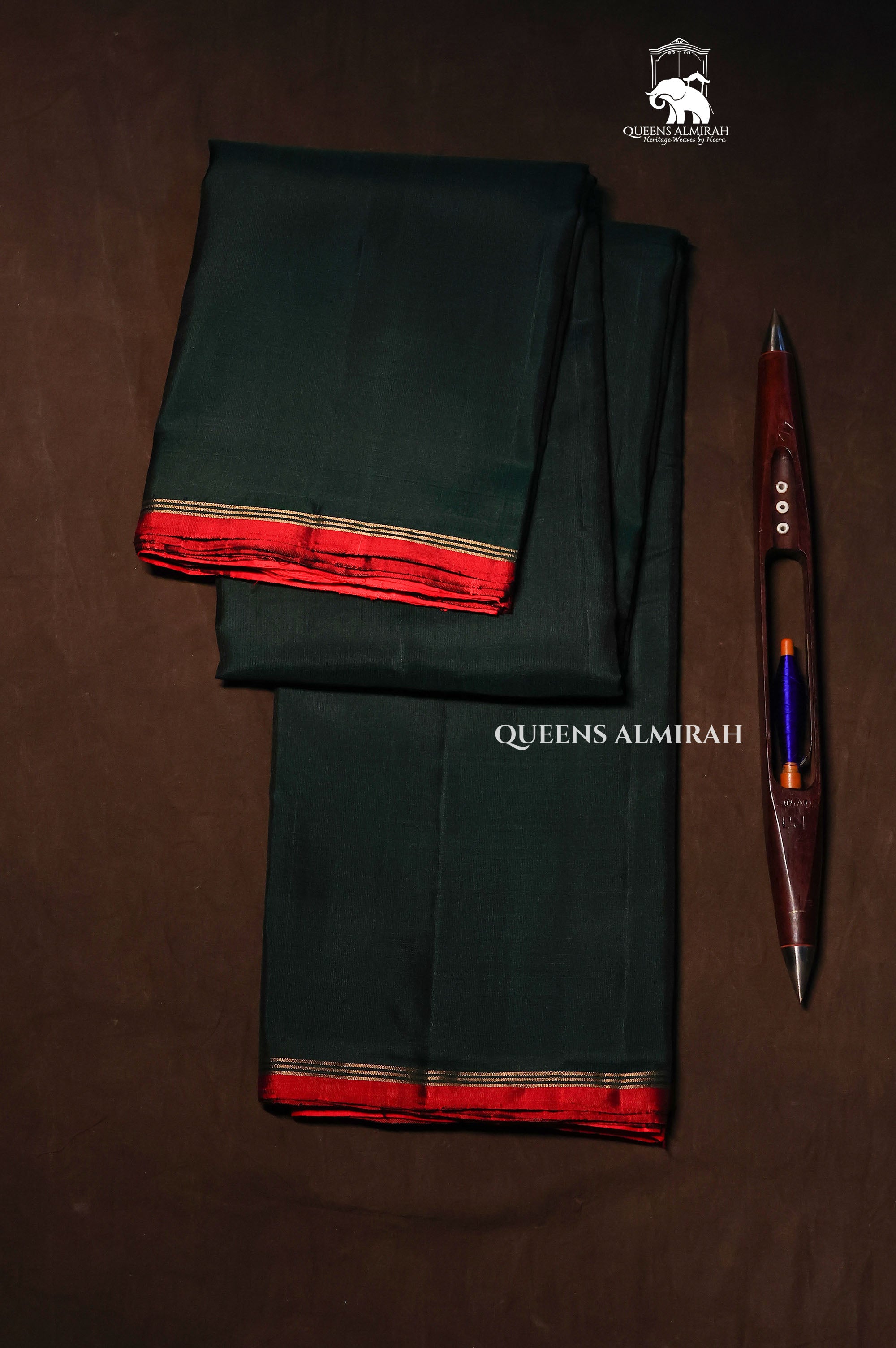 Green With Red Pure Kanchivaram Silk Saree