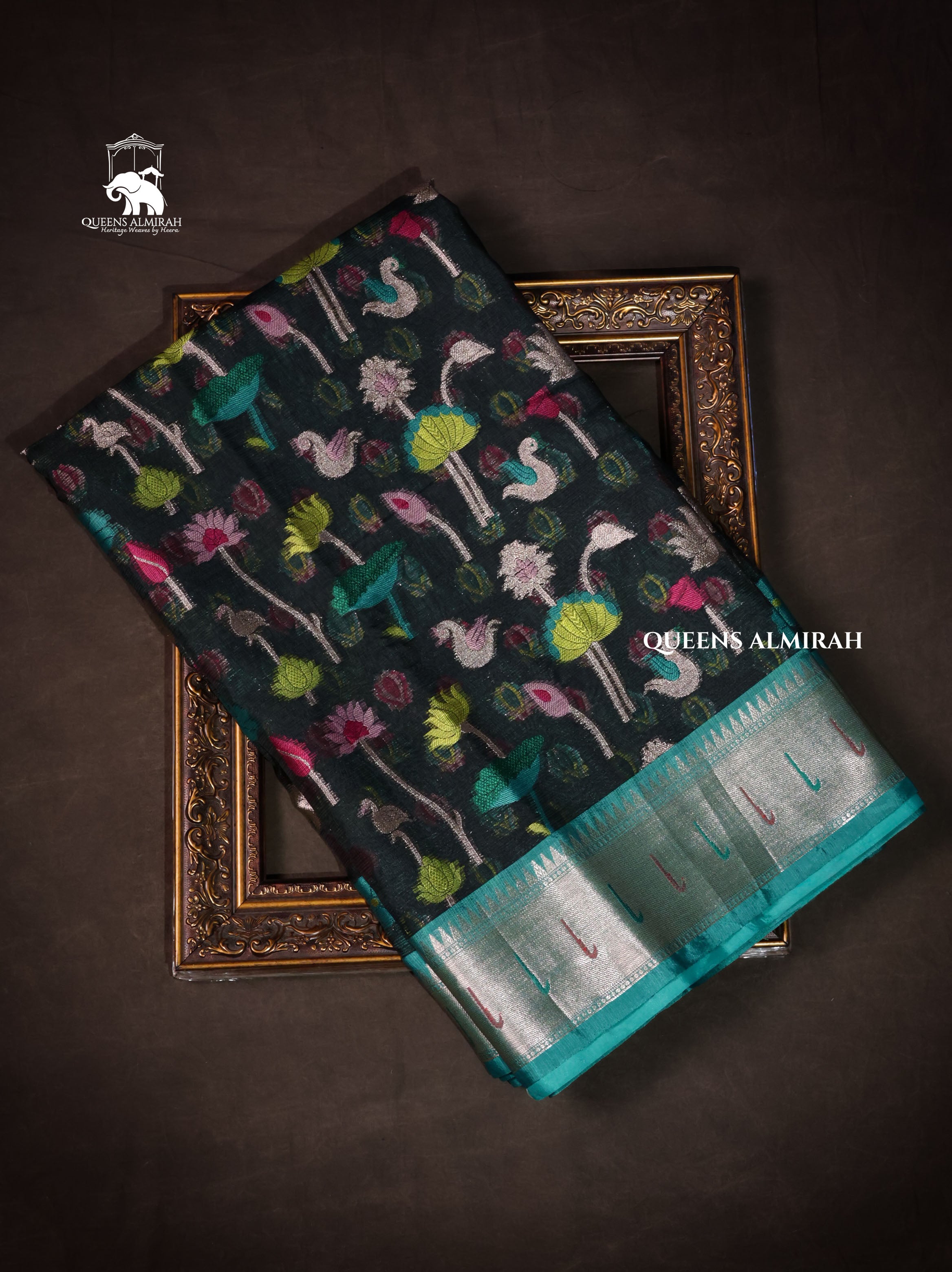 Black Semi Kota Silk Cotton Saree