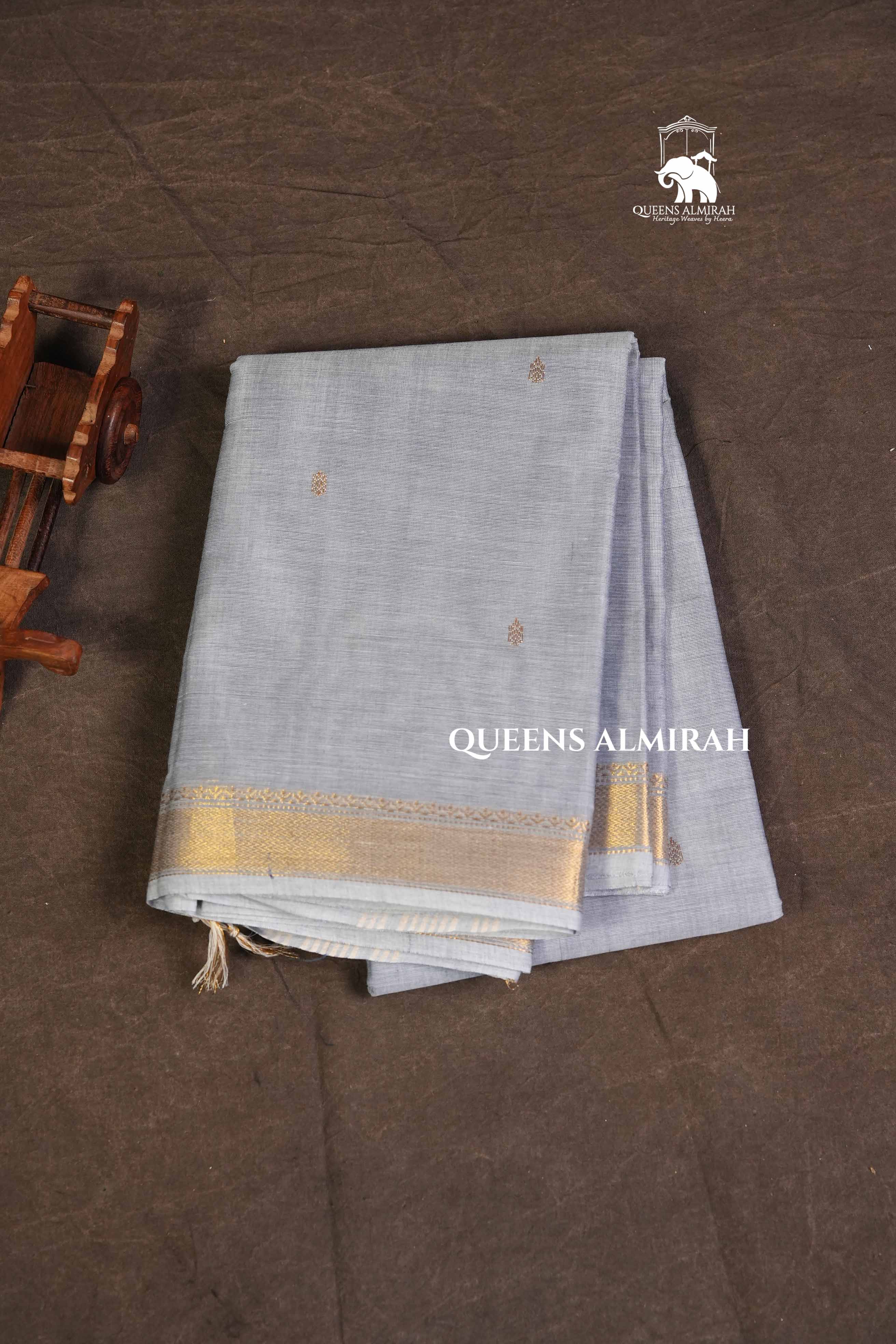 Grey Kanchi Cotton Saree