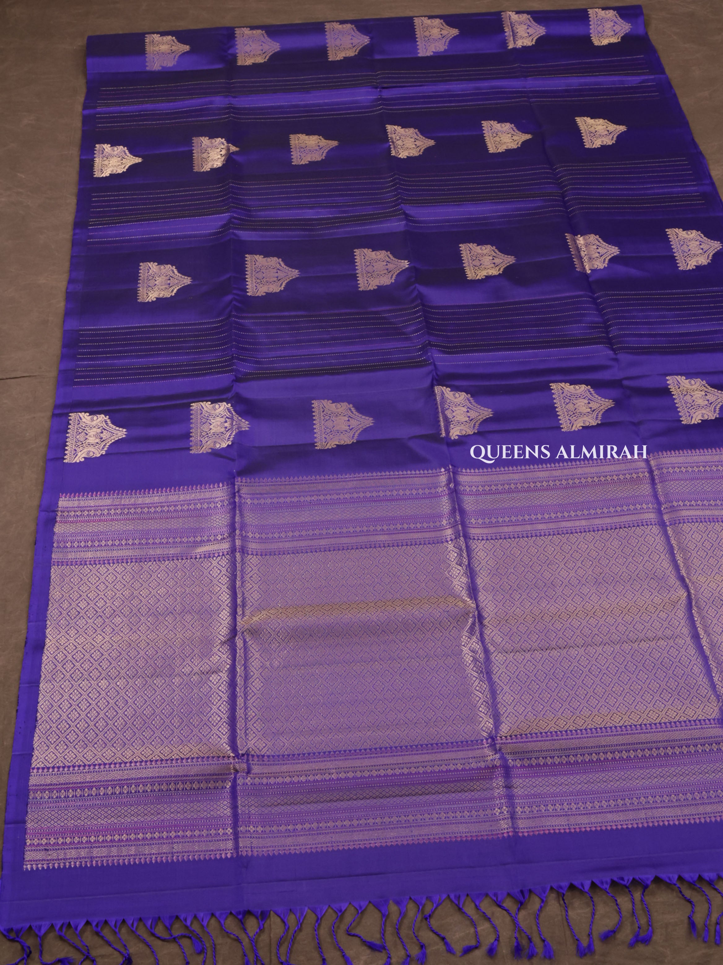 Ms Blue Blue Pure Soft Silk Saree