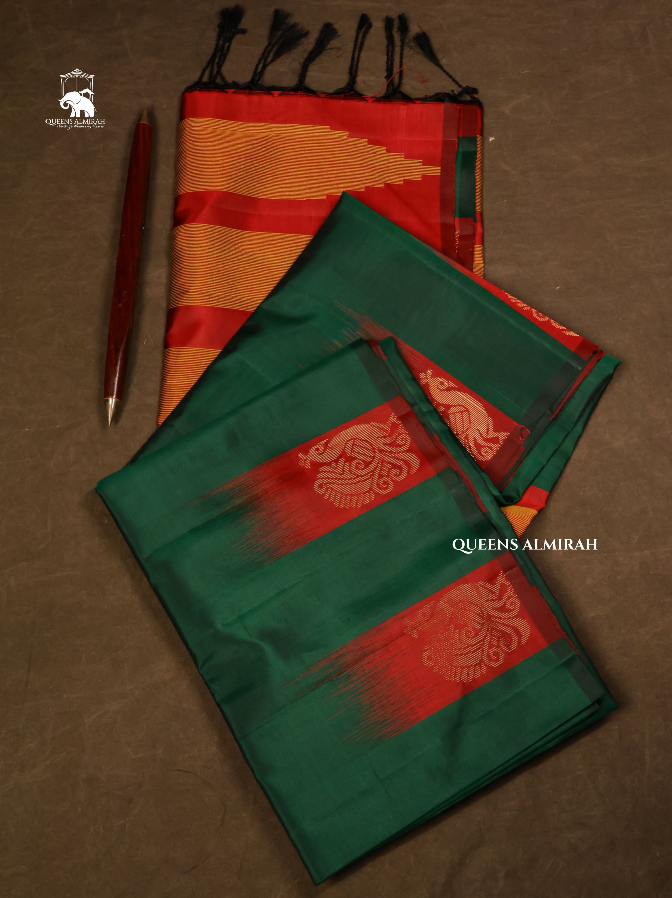Green Pure Soft Silk Saree