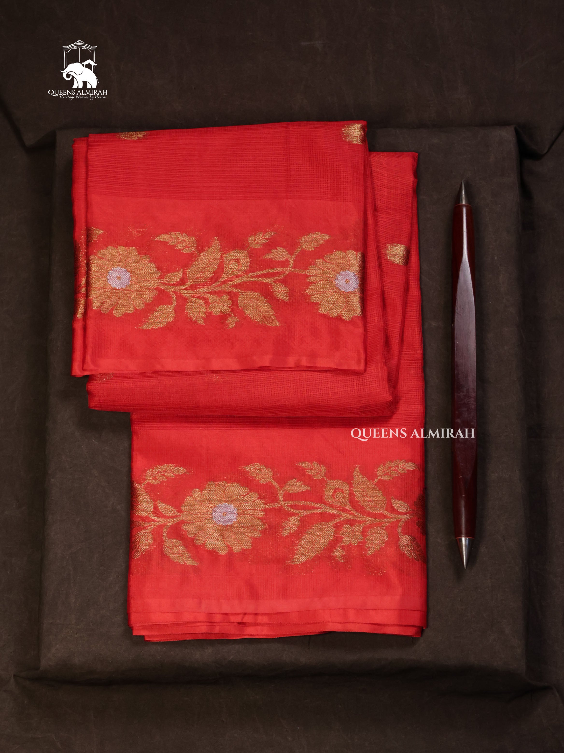 Red Semi Kota Silk Cotton Saree