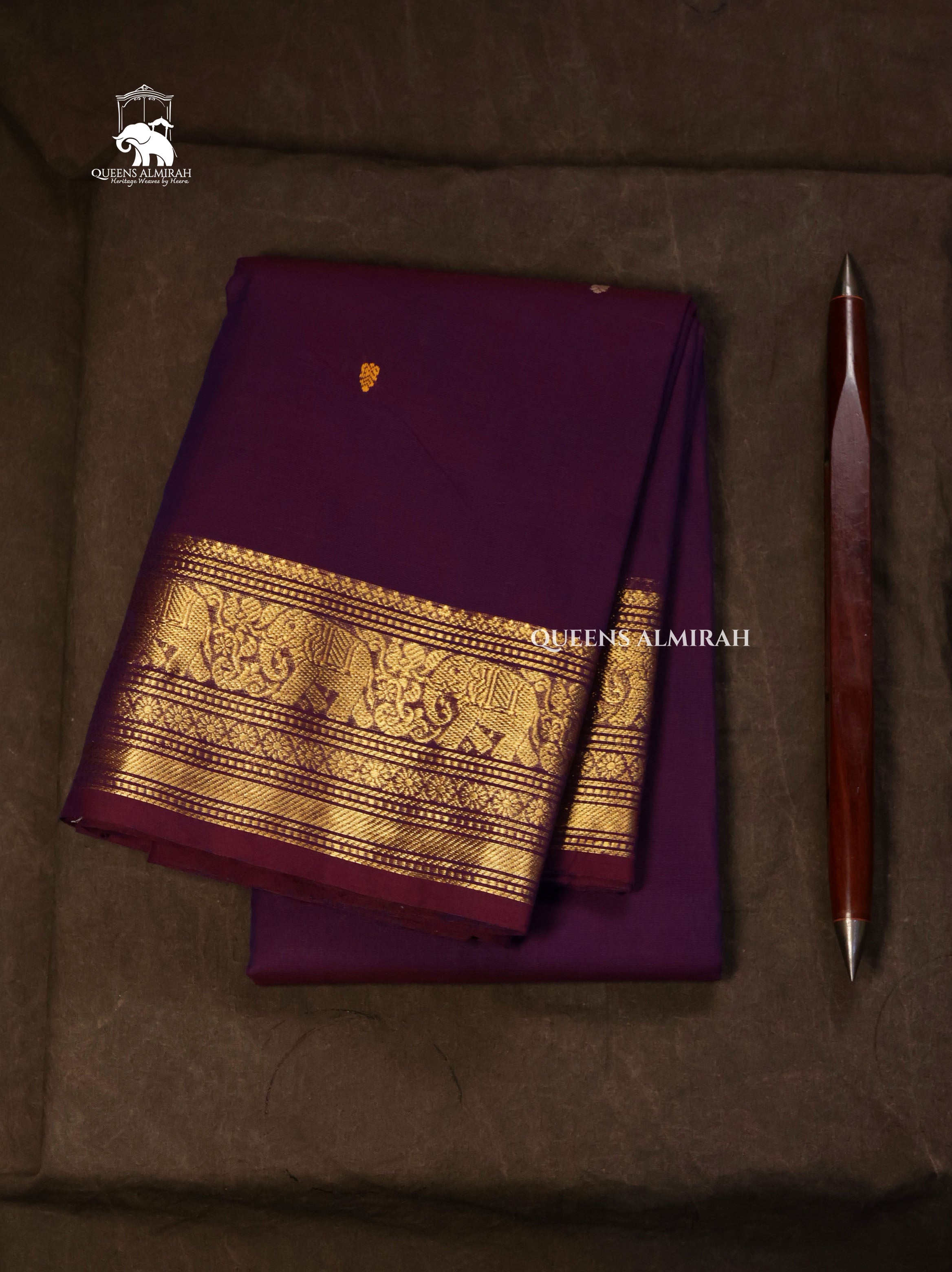 Purple Kanchi Cotton Saree