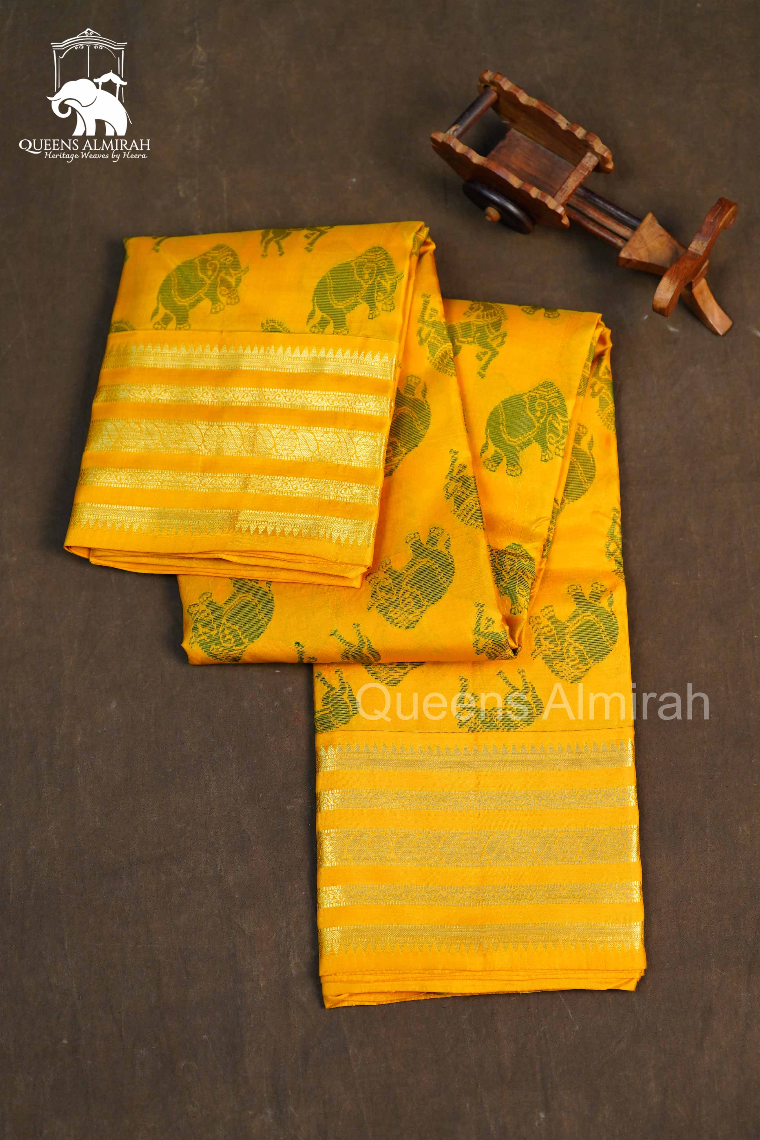 Yellow Varisapet Border Pure Kanchivaram Silk Saree