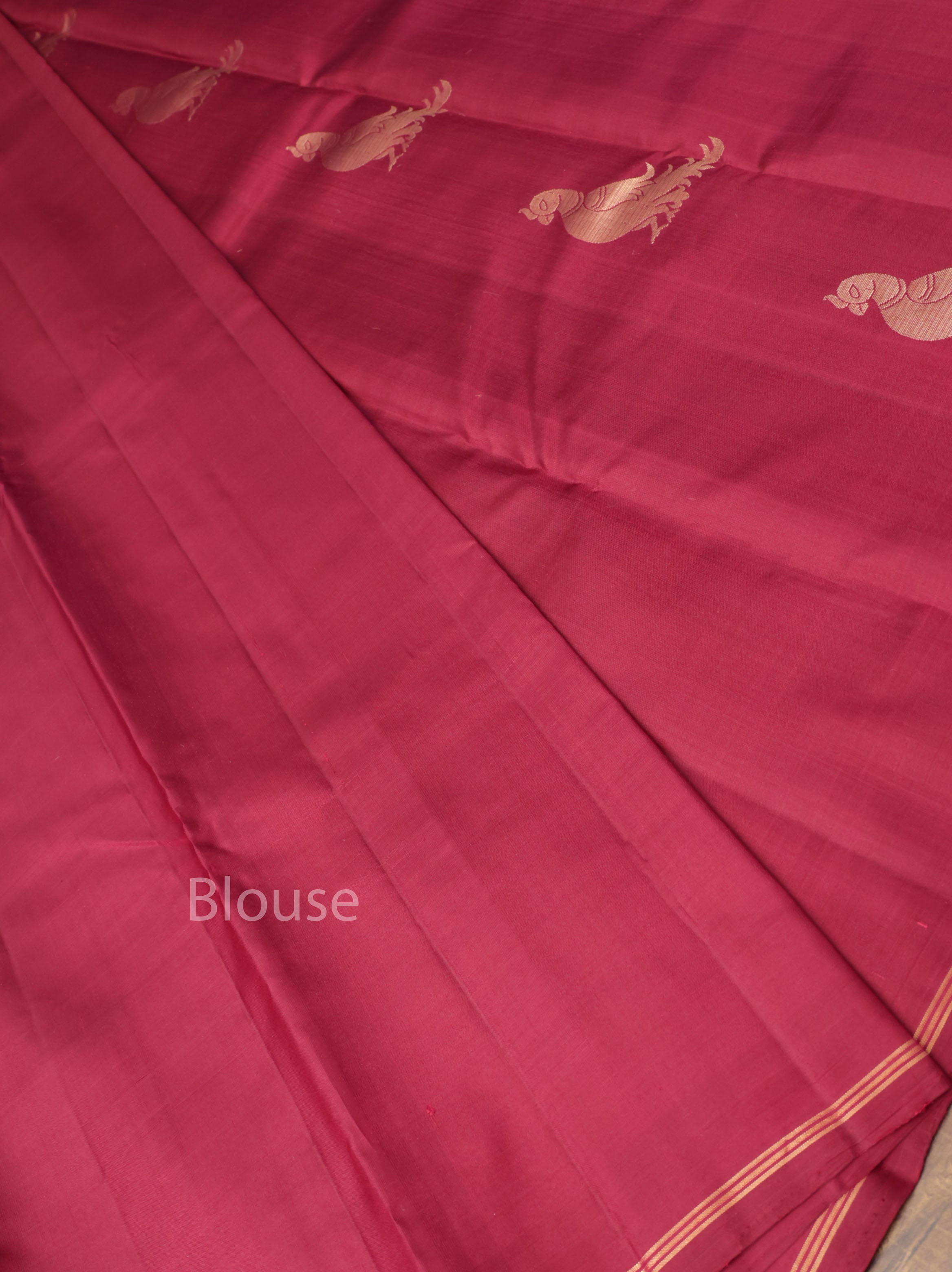 Maroon Pure Kanchivaram Silk Saree