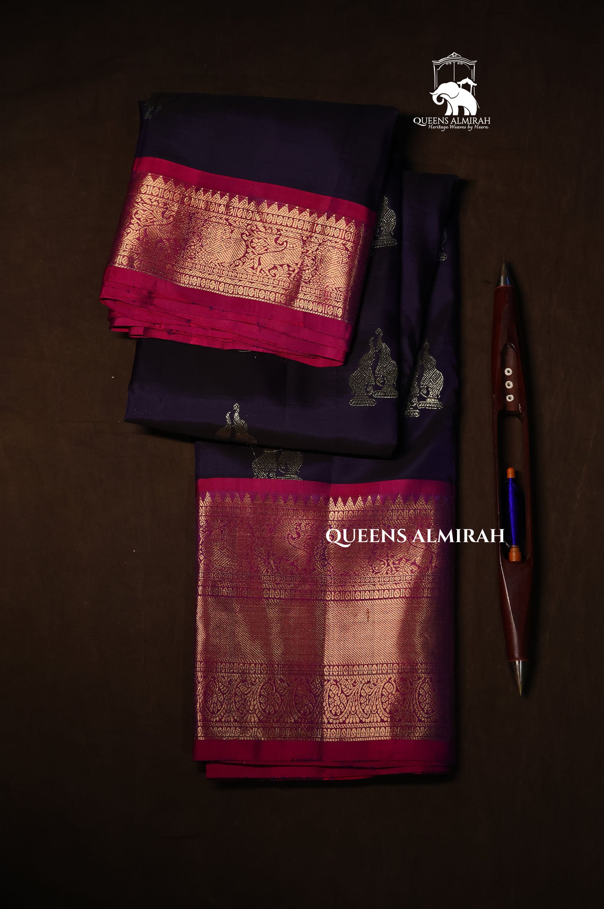Purple With Magenta Pink Budget Kanchivaram Silk Saree