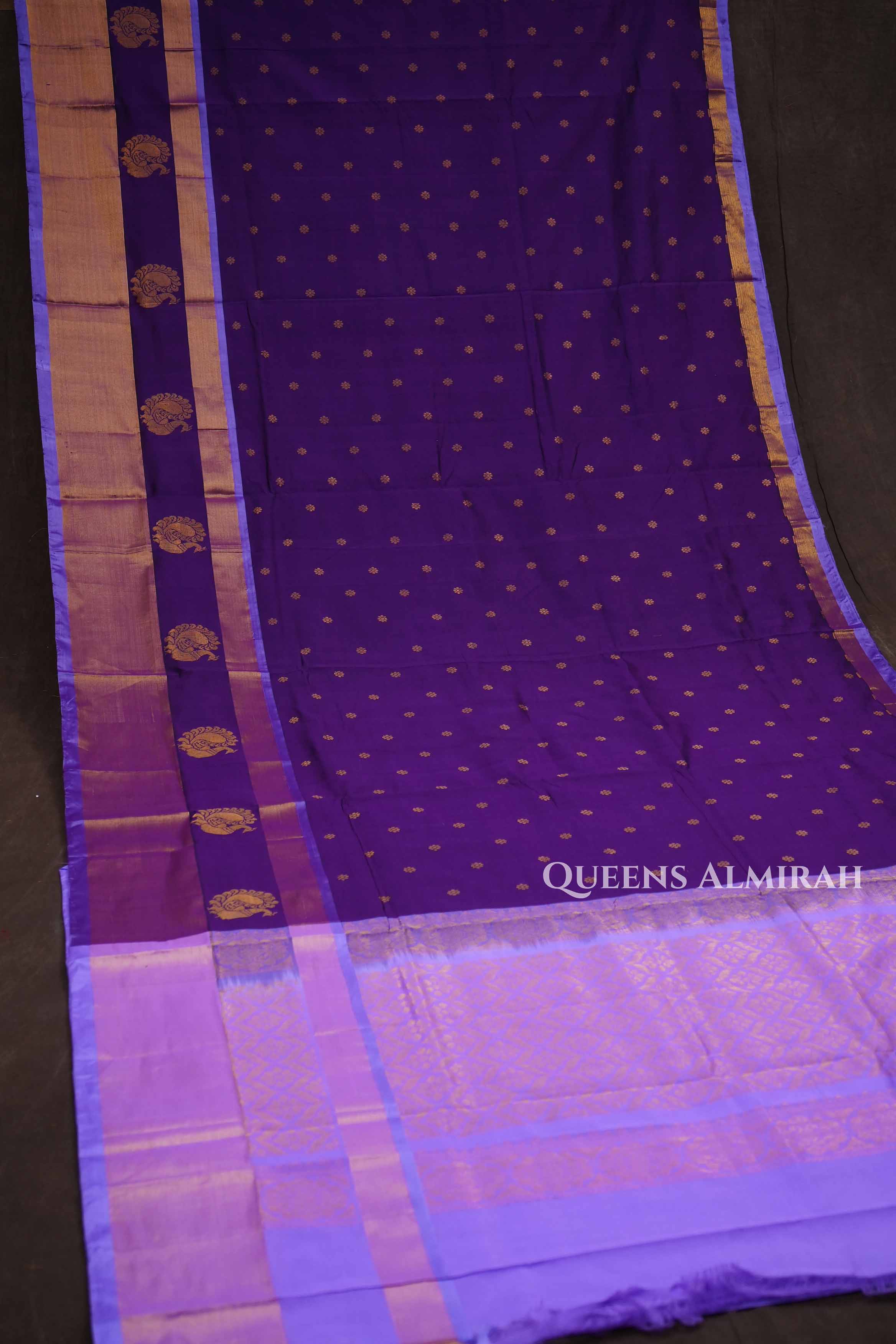 Purple With Lavender Budget Silk Coton Saree