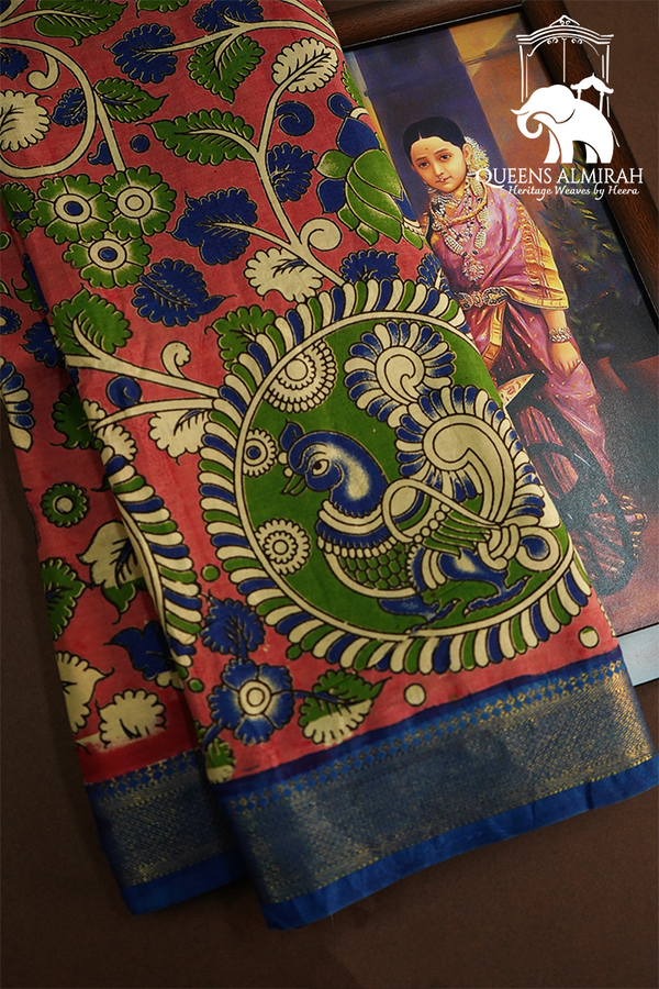 LOTUS PINK MANGALGIRI SAREE - Queens Jewel Emporium