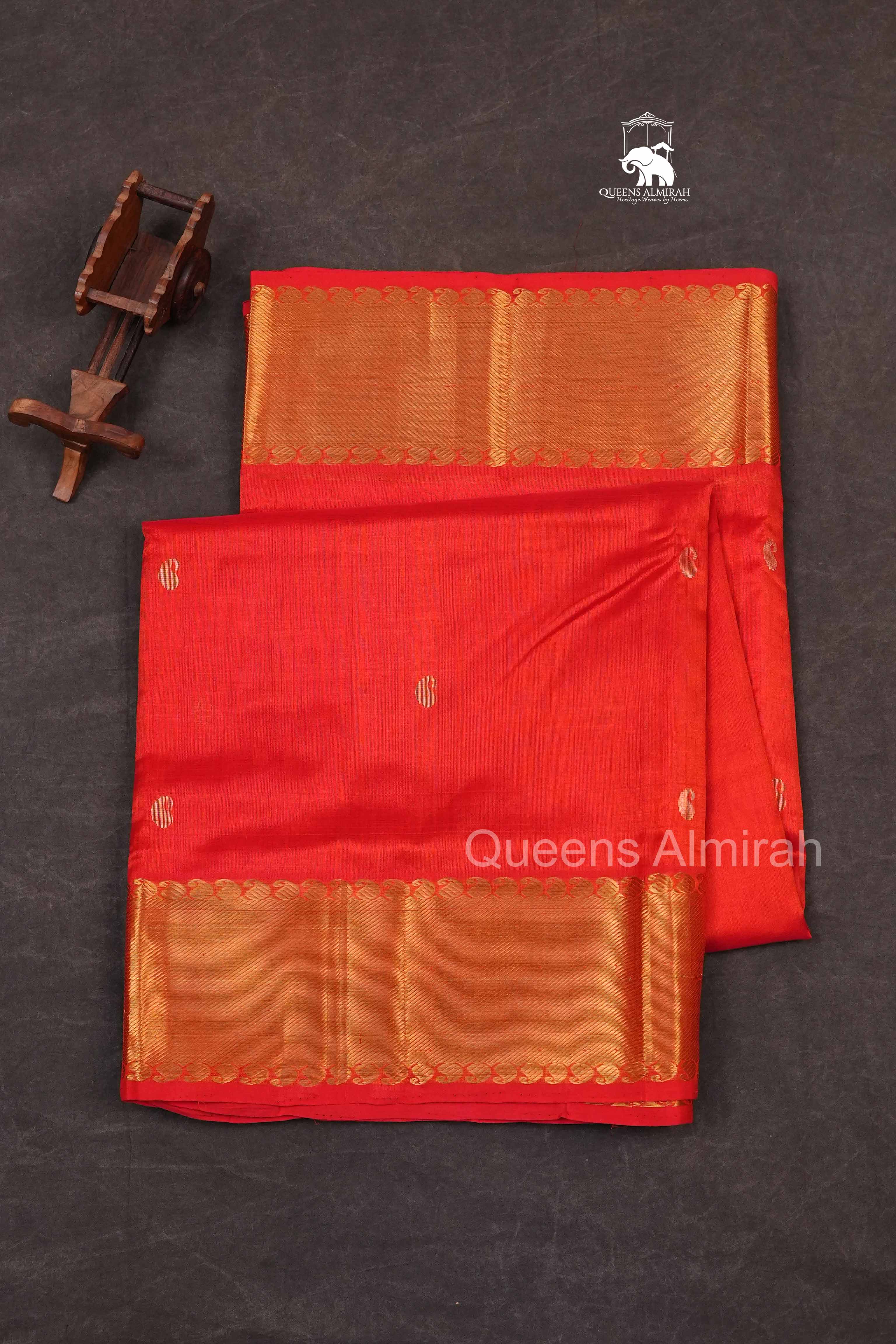 Chilly Red Pure Silk Cotton Saree