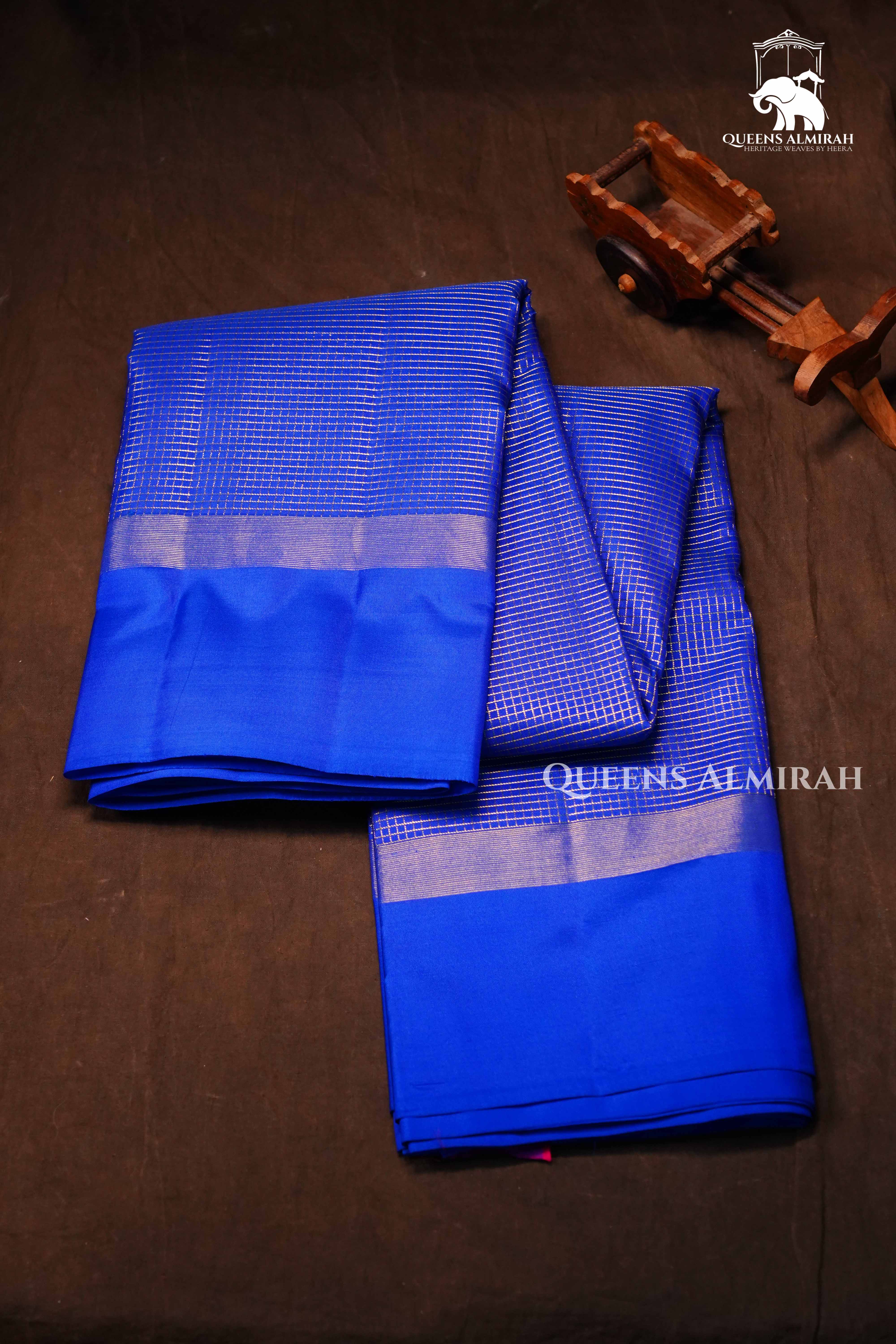 Ink Blue Pure Kanchivaram Silk Saree