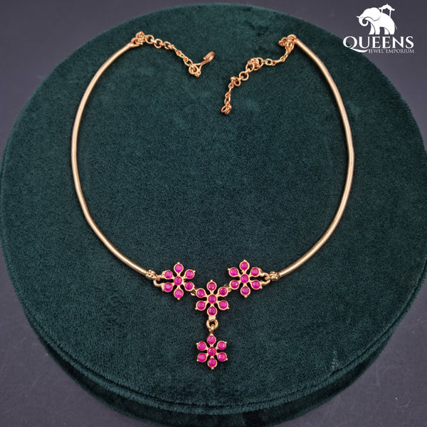 NADHIYA FLORAL NECKLACE - Queens Jewel Emporium