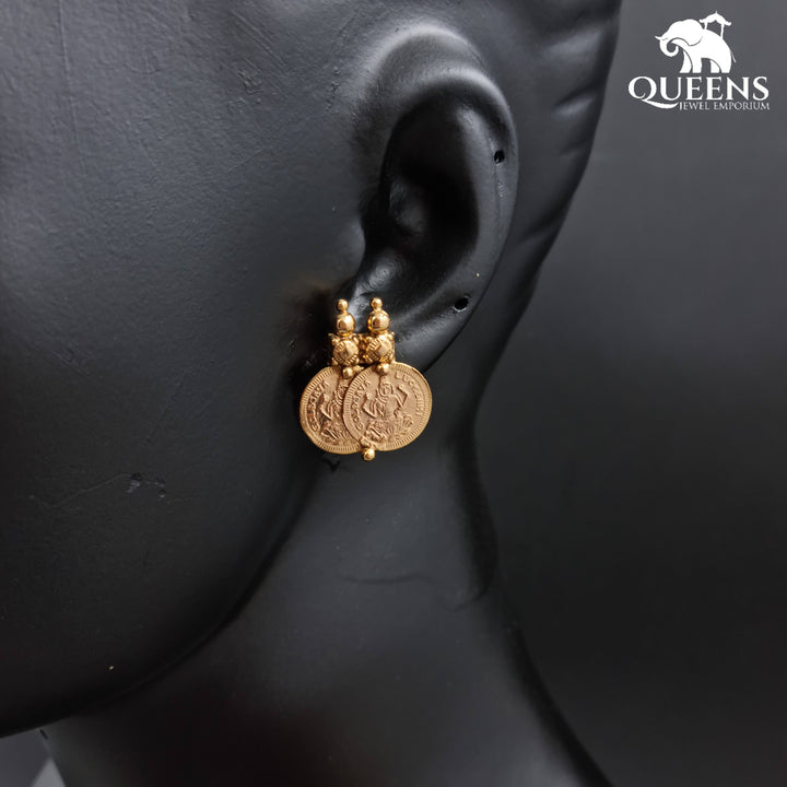 AADHYANTHA KASU NECKLACE - GREEN - Queens Jewel Emporium