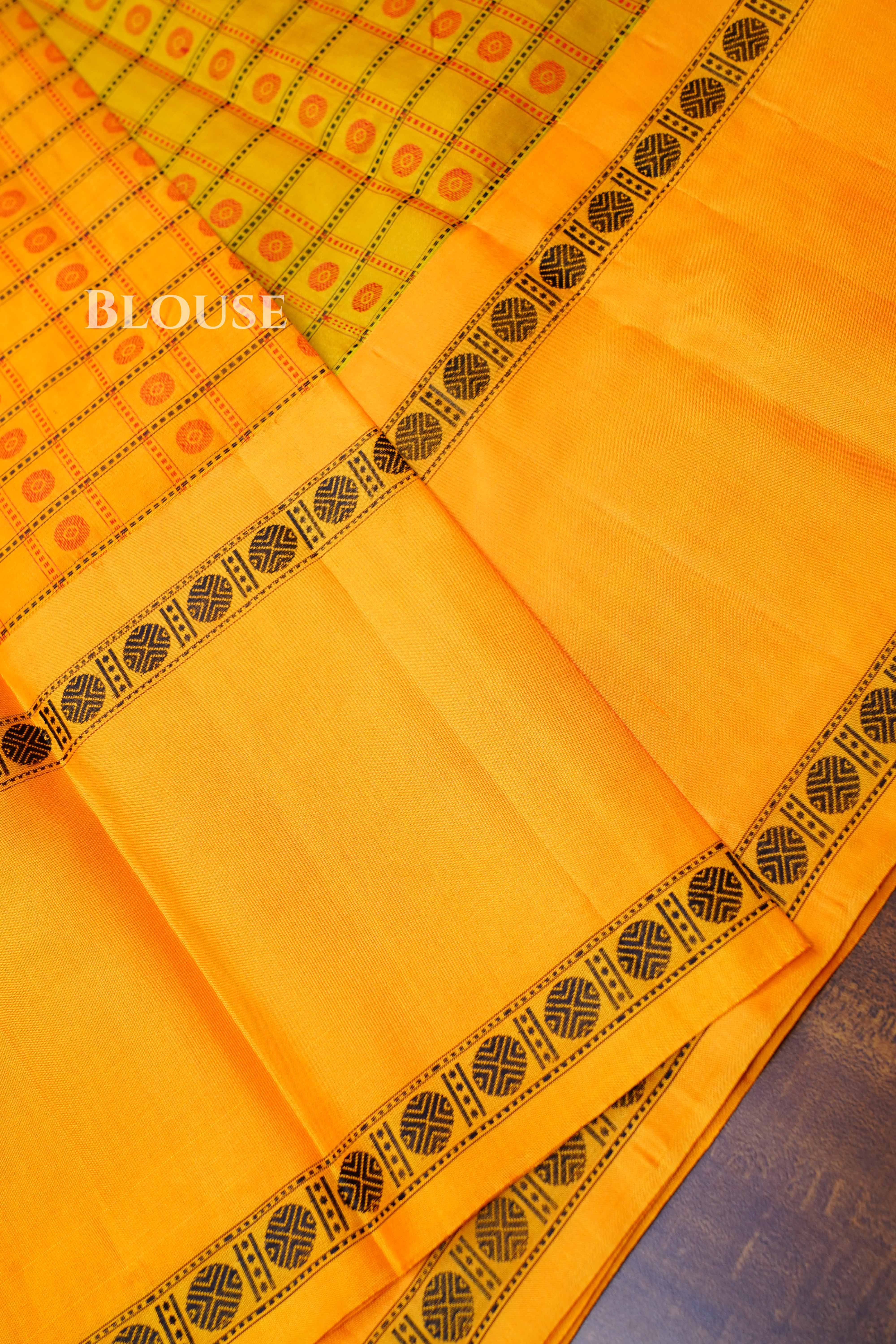 Yellow Pure Kanchivaram Silk Saree