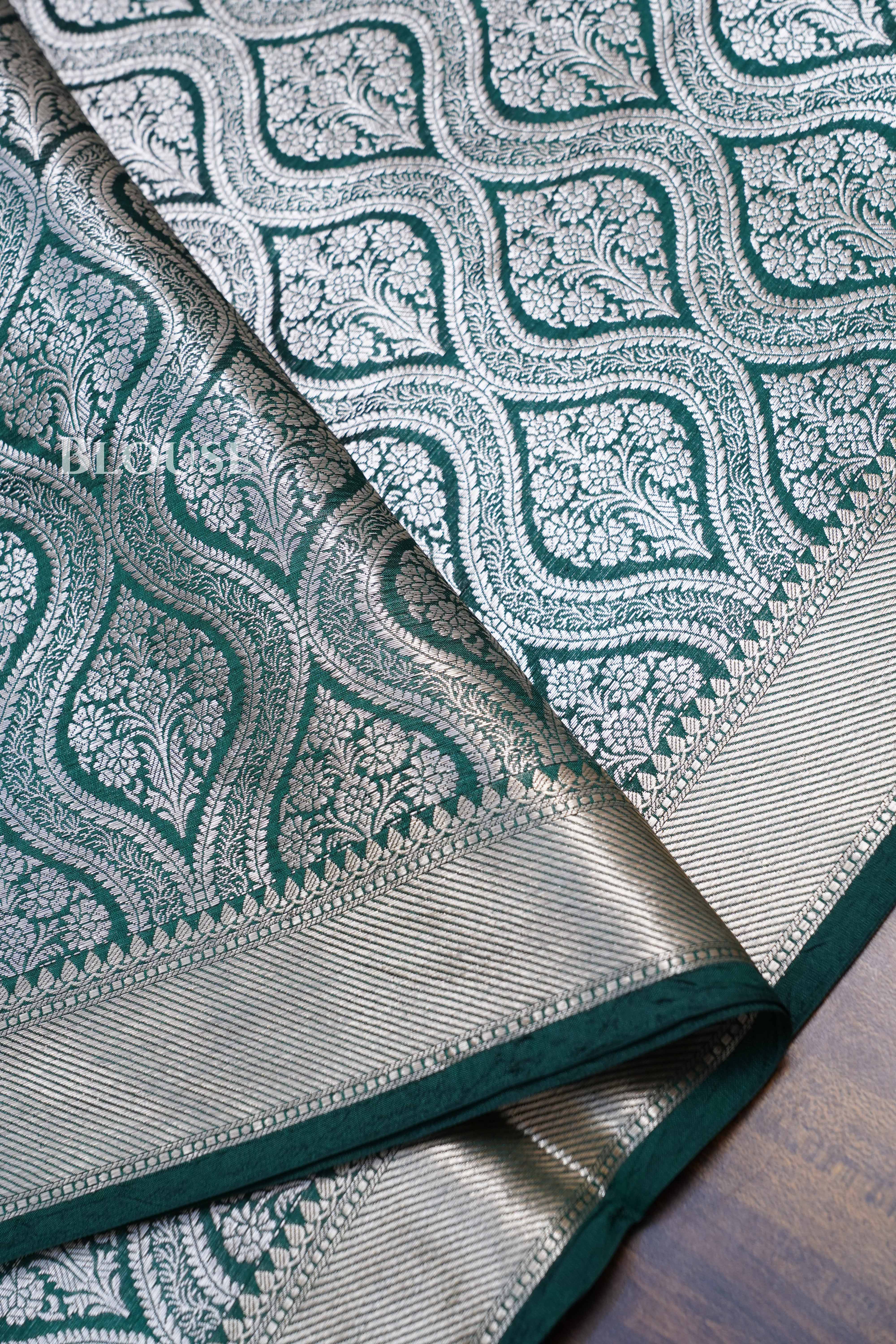 Green Banarasi Silk Saree