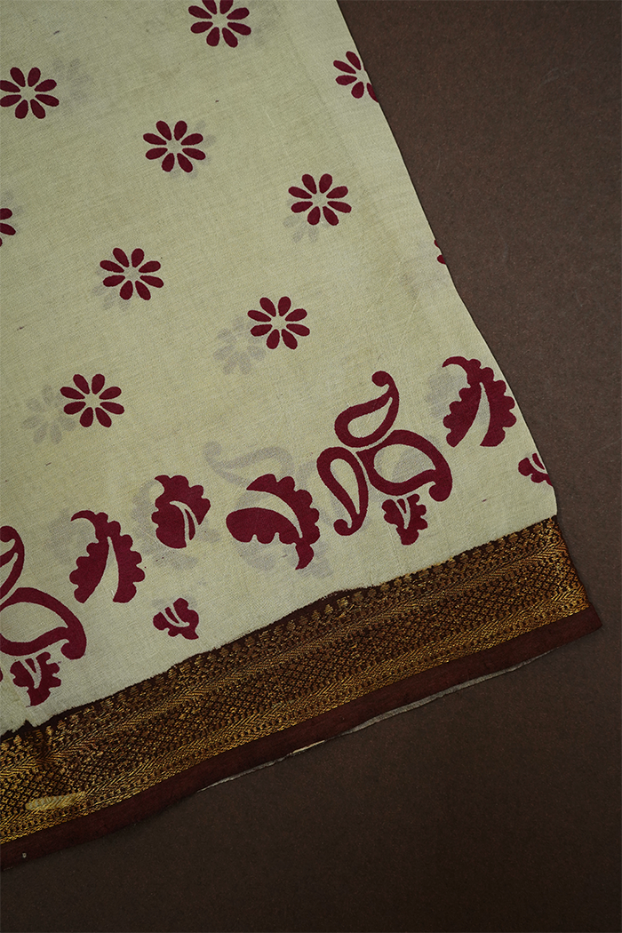 GREY GREEN  MANGALGIRI SAREE - Queens Jewel Emporium