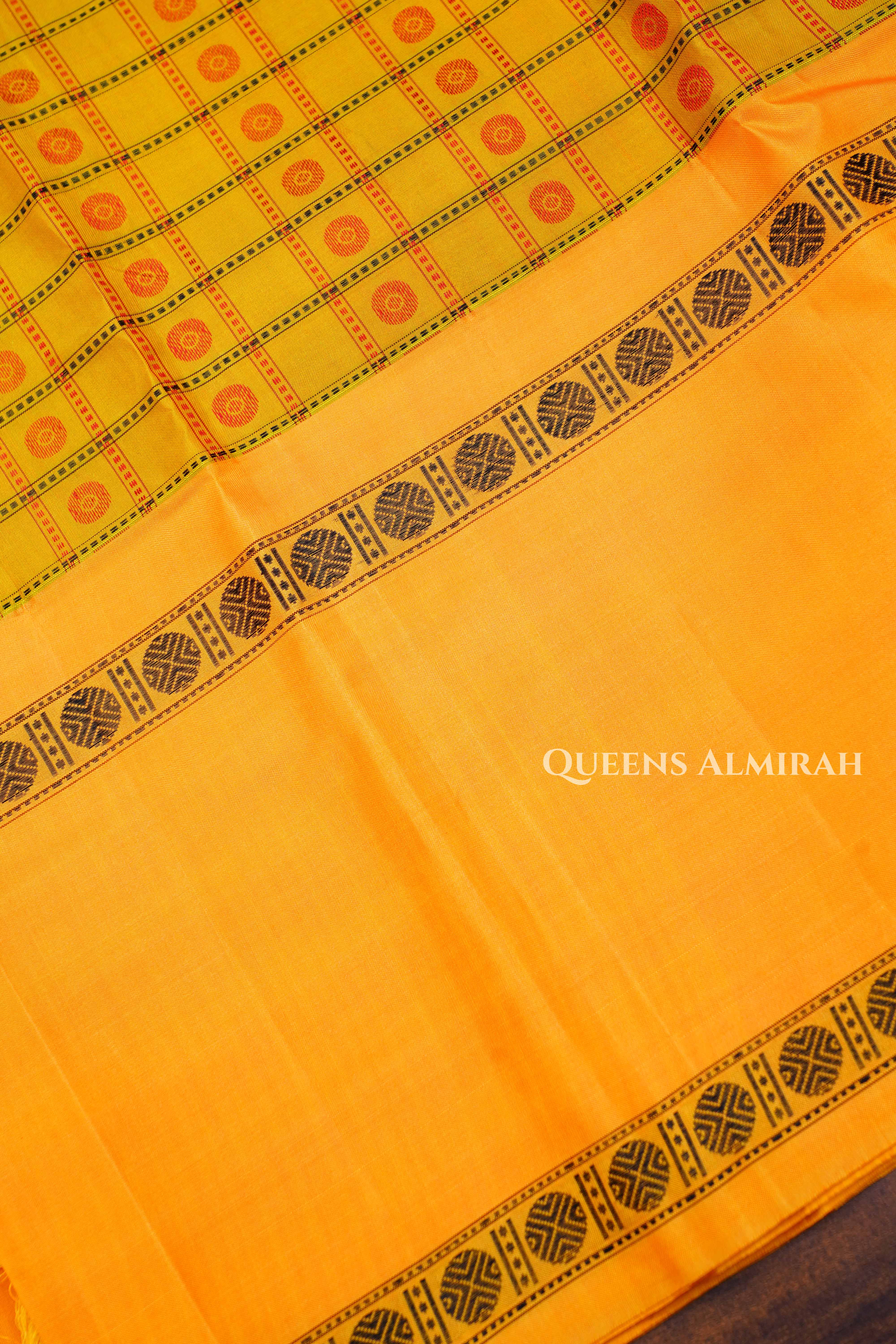 Yellow Pure Kanchivaram Silk Saree