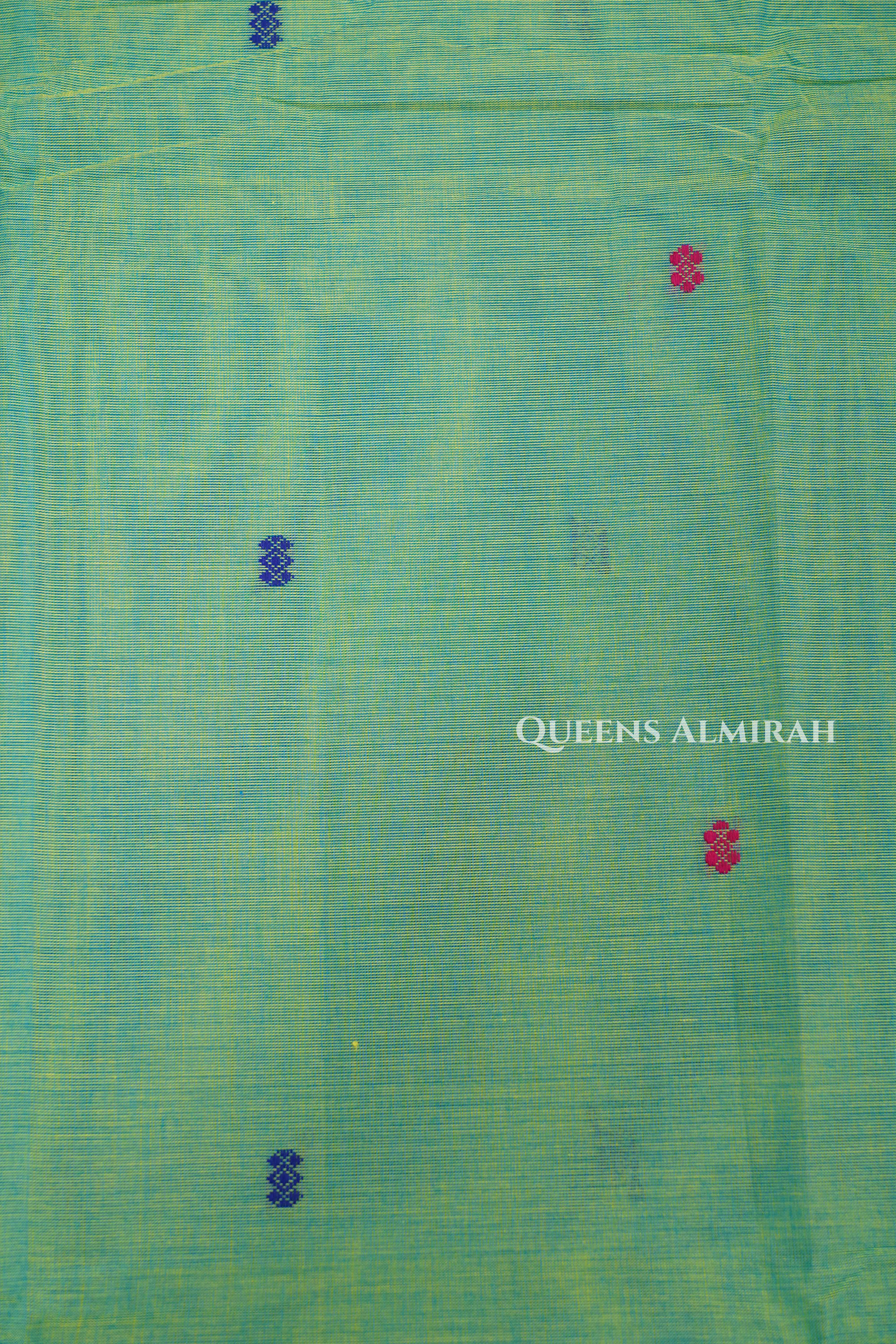 Olive Green With Purple Kanchi Cotton Saree