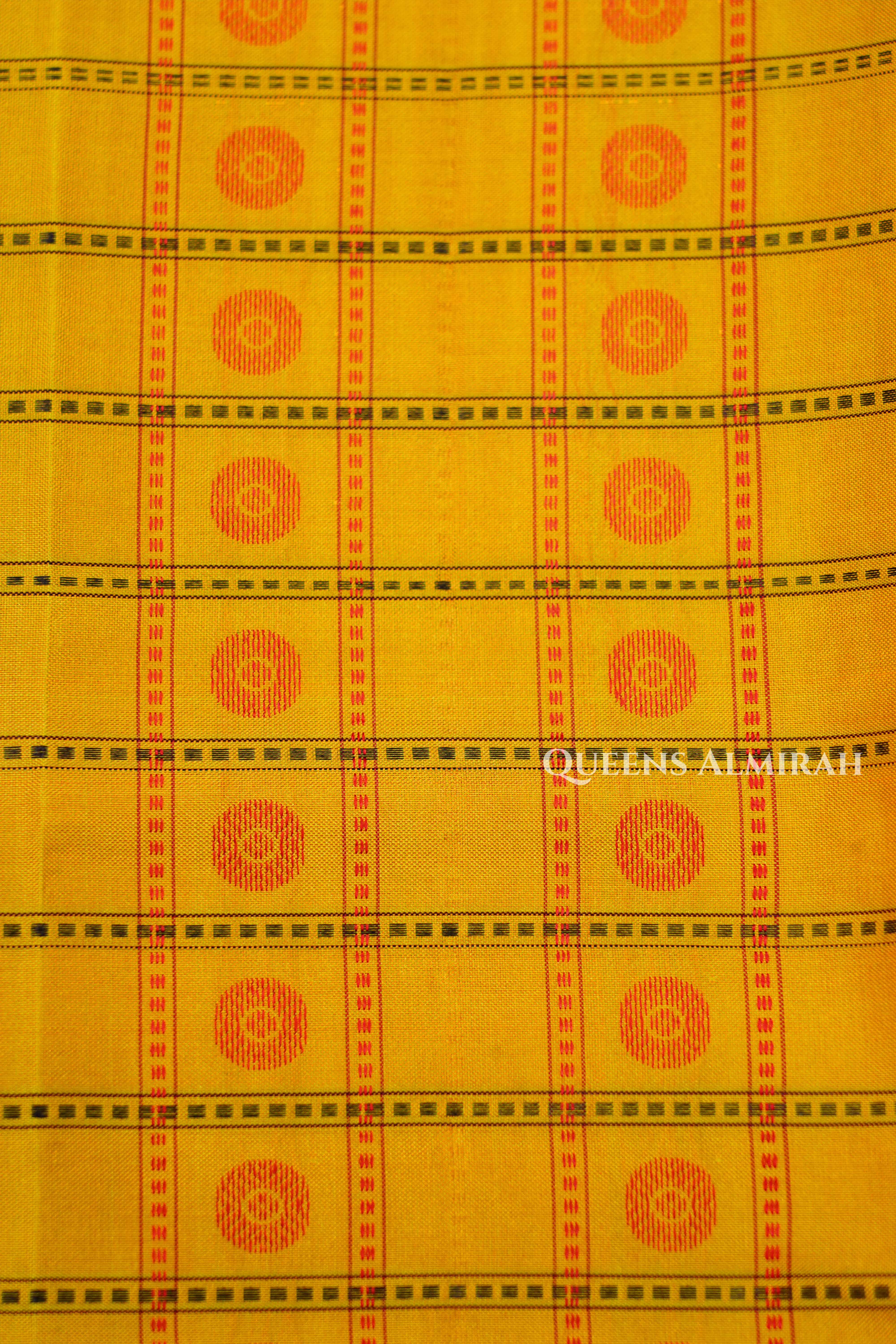 Yellow Pure Kanchivaram Silk Saree