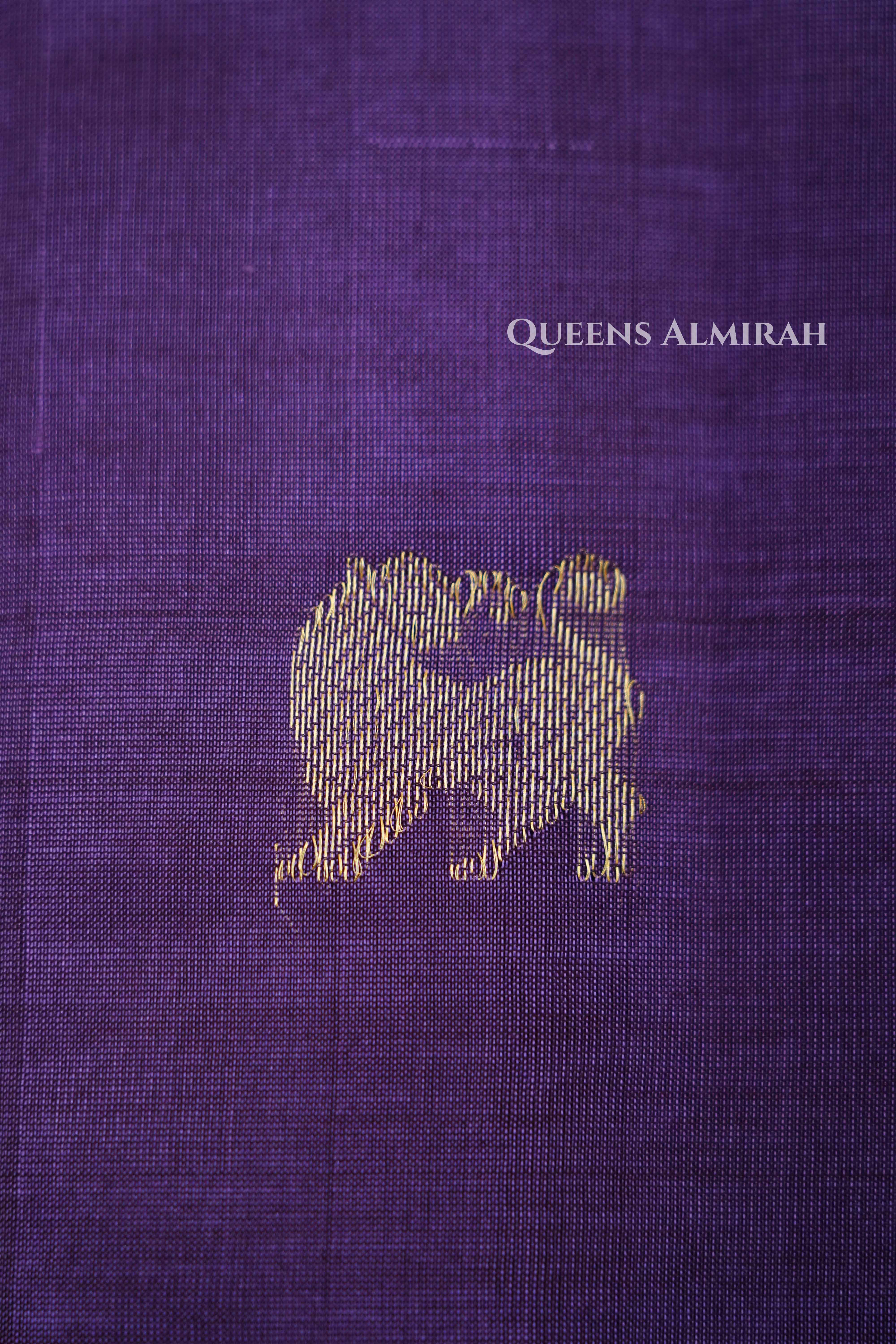 Dusky Purple Karaikudi Chettinad Silk Cotton Saree