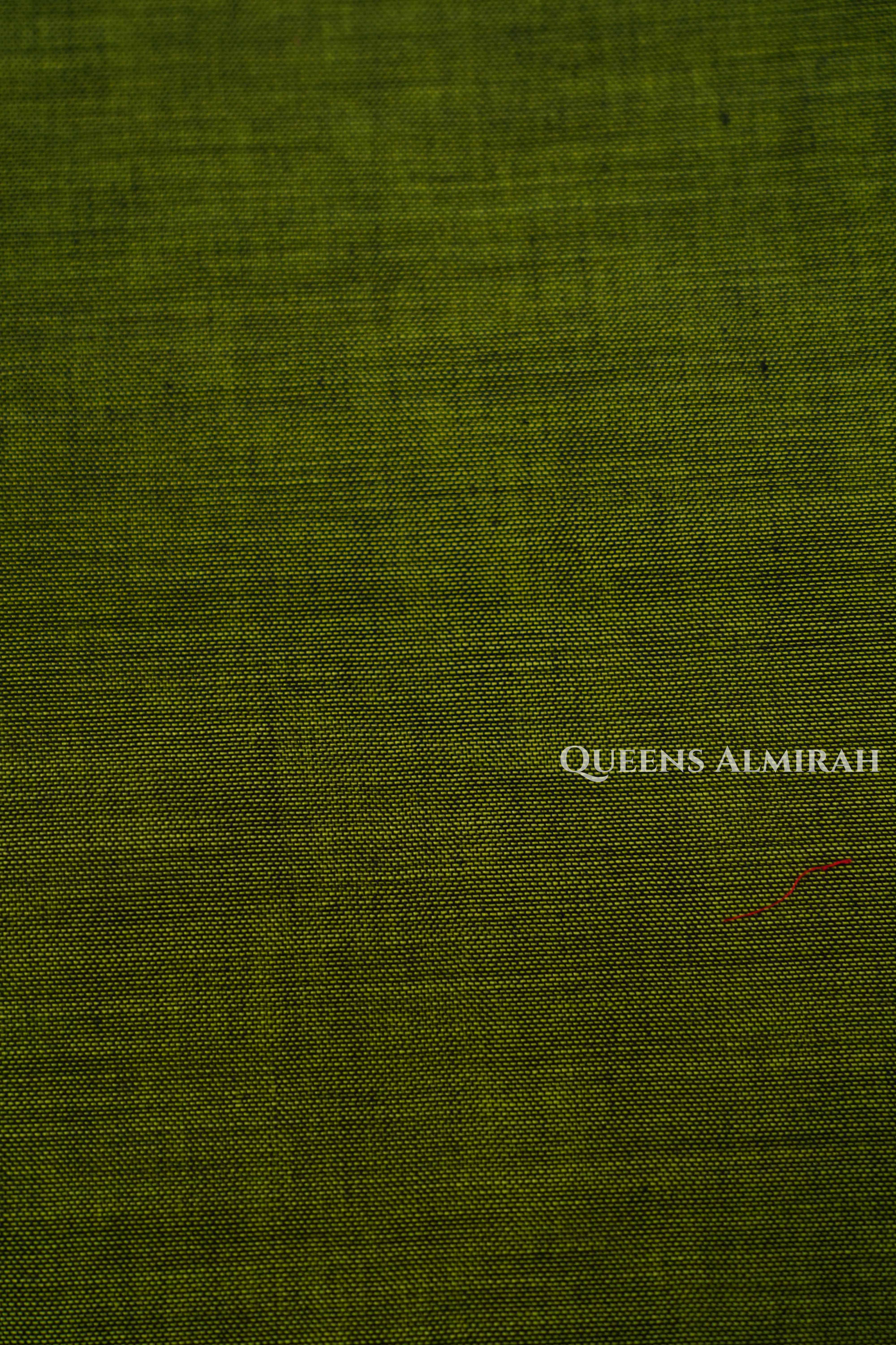 Olive Green  Narayanpet Cotton Saree