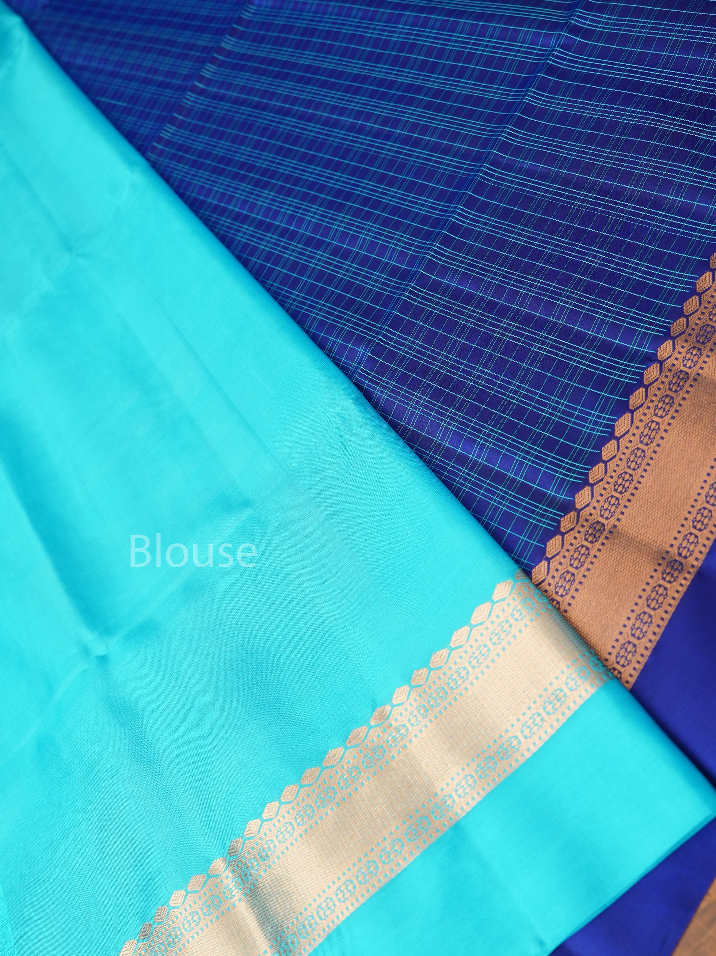 Royal Blue Pure Soft Silk Saree