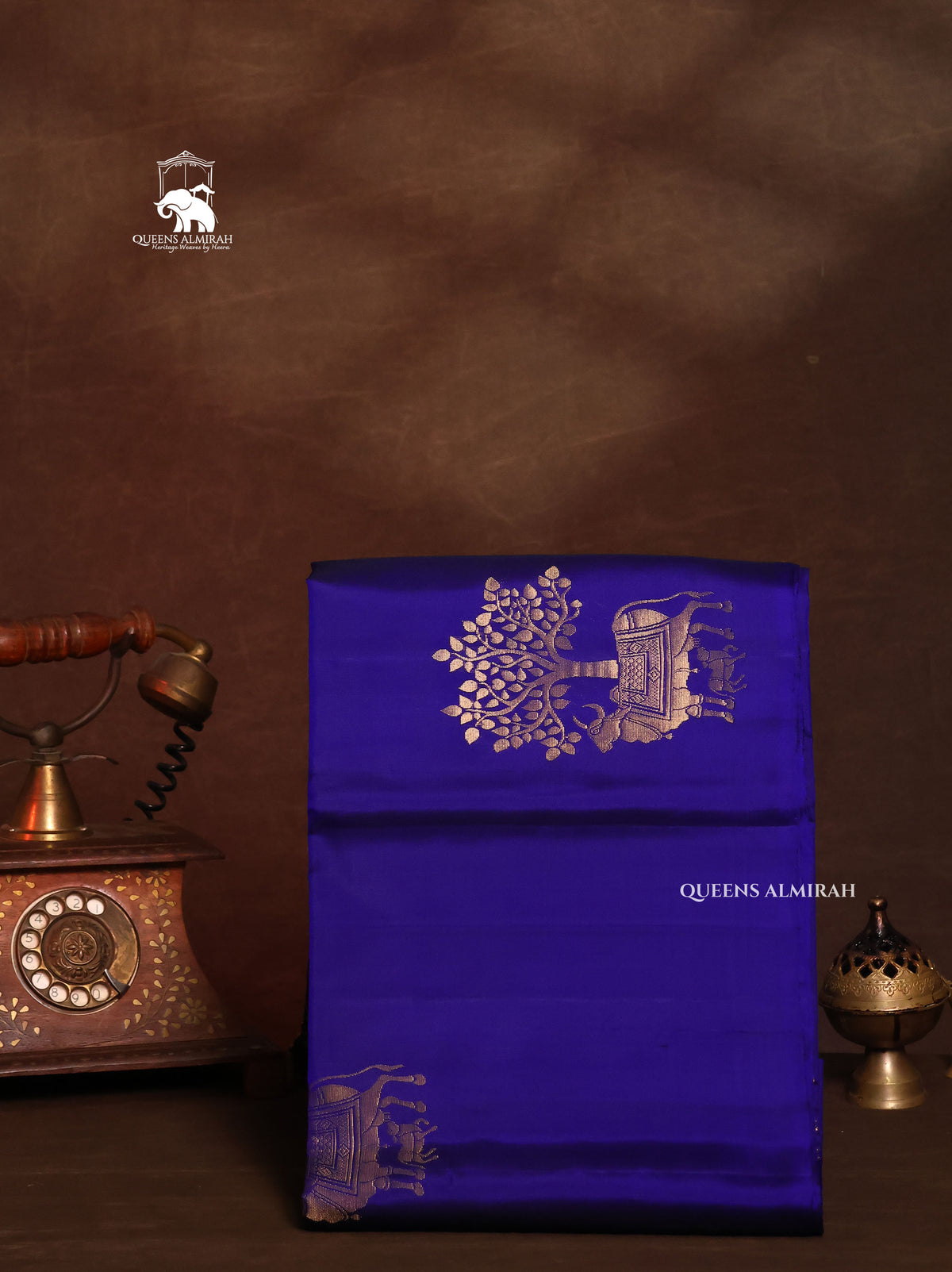 Ms Blue Pure Soft Silk Saree