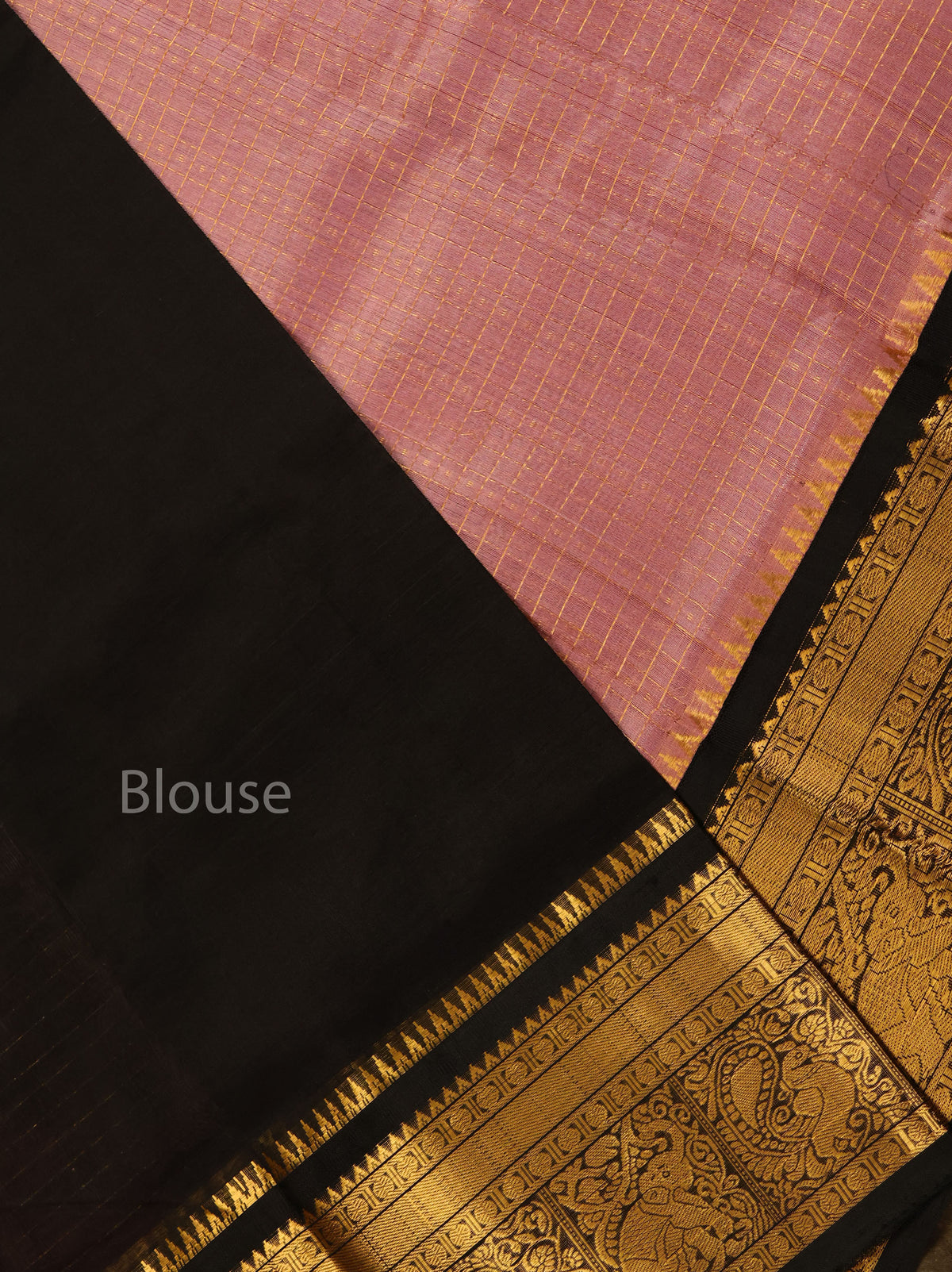 Onion Pink  Pure Silk Cotton Saree