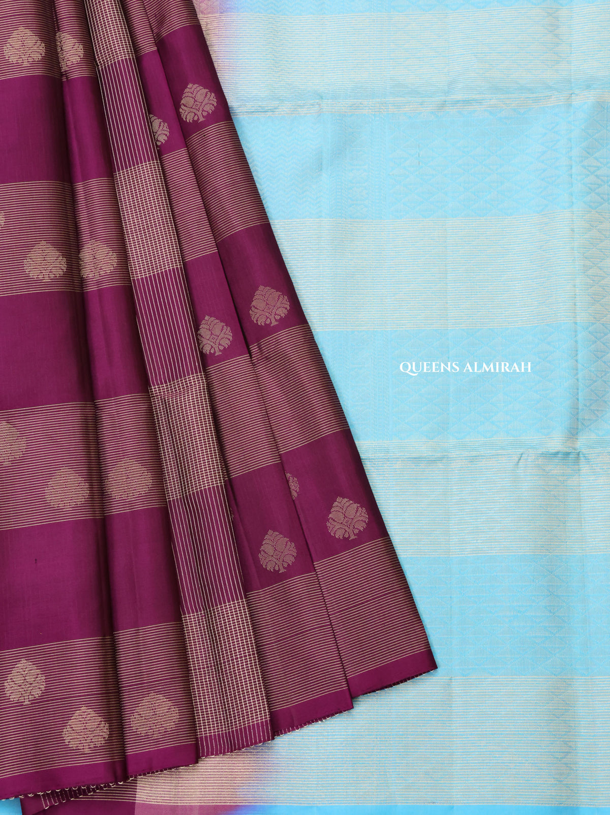 Purple Vairaoosi Kattam Pure Soft Silk Saree