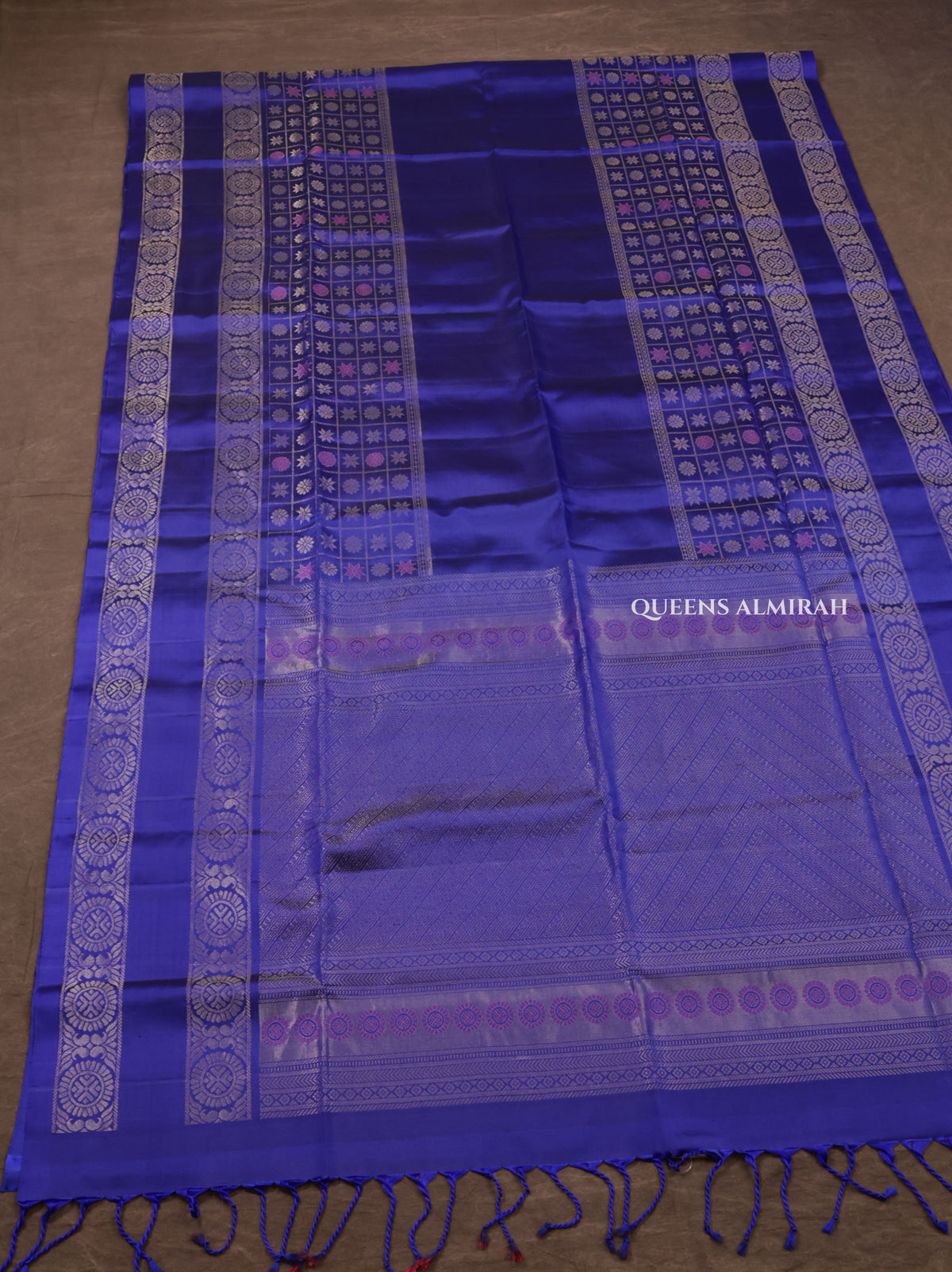 Violet Athangudi Inspired Pure Soft Silk Saree