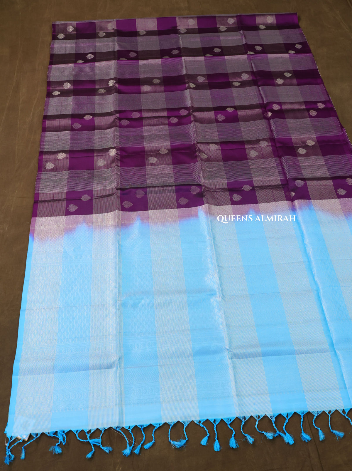 Purple Vairaoosi Kattam Pure Soft Silk Saree