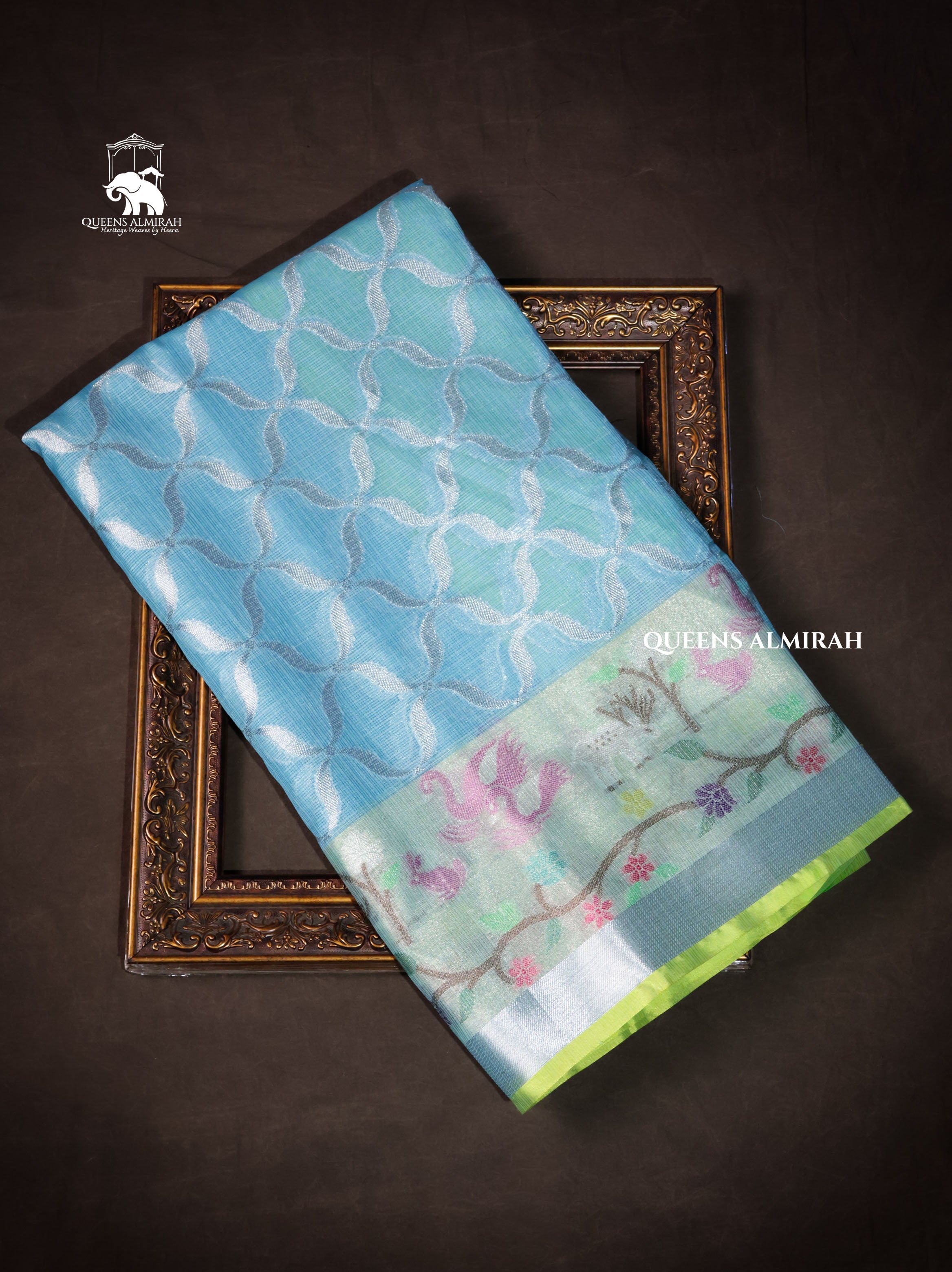 Sky Blue Semi Kota Silk Cotton Saree