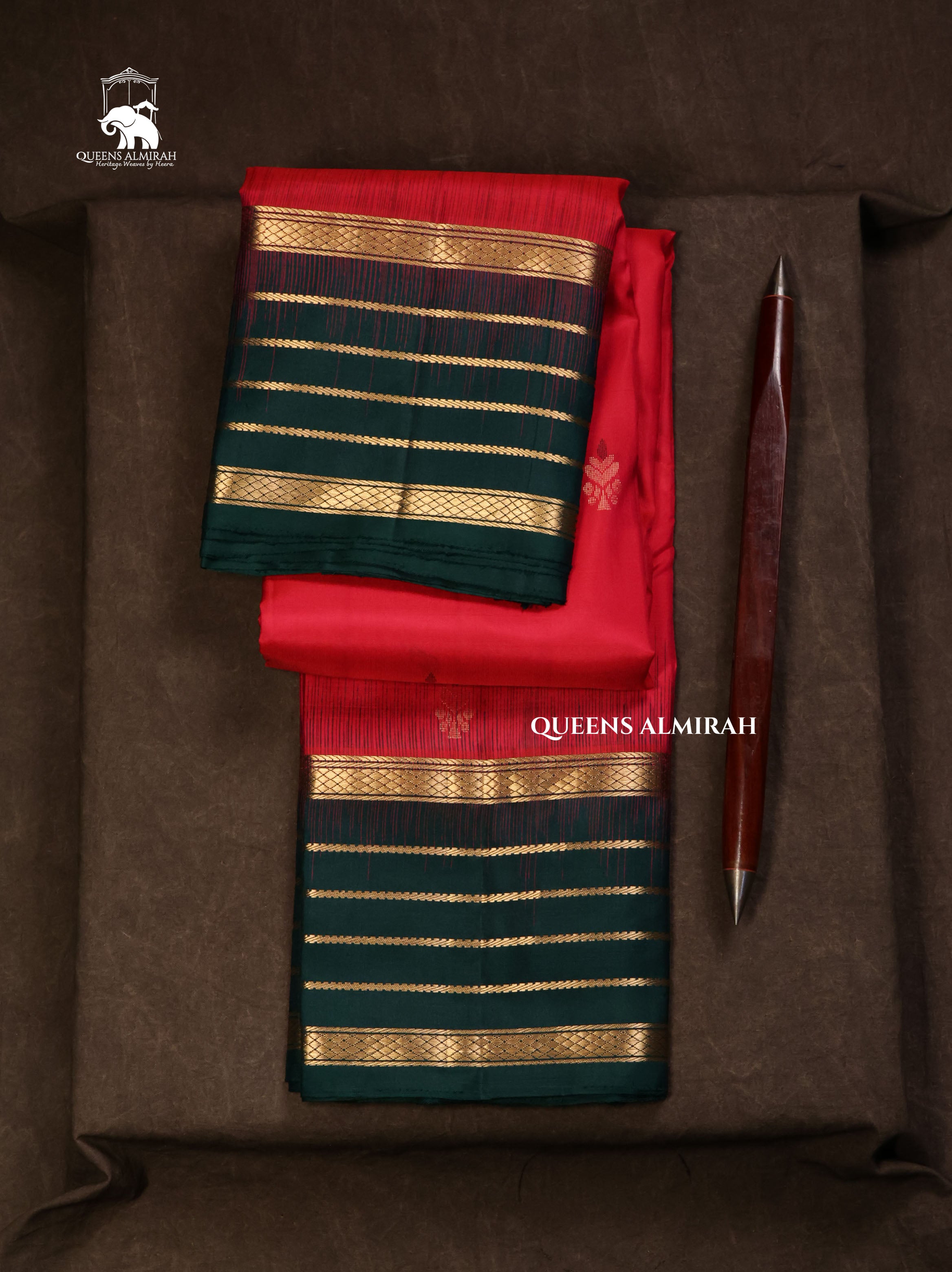 Pink With Green Varisapet Border Pure Kanchivaram Silk Saree