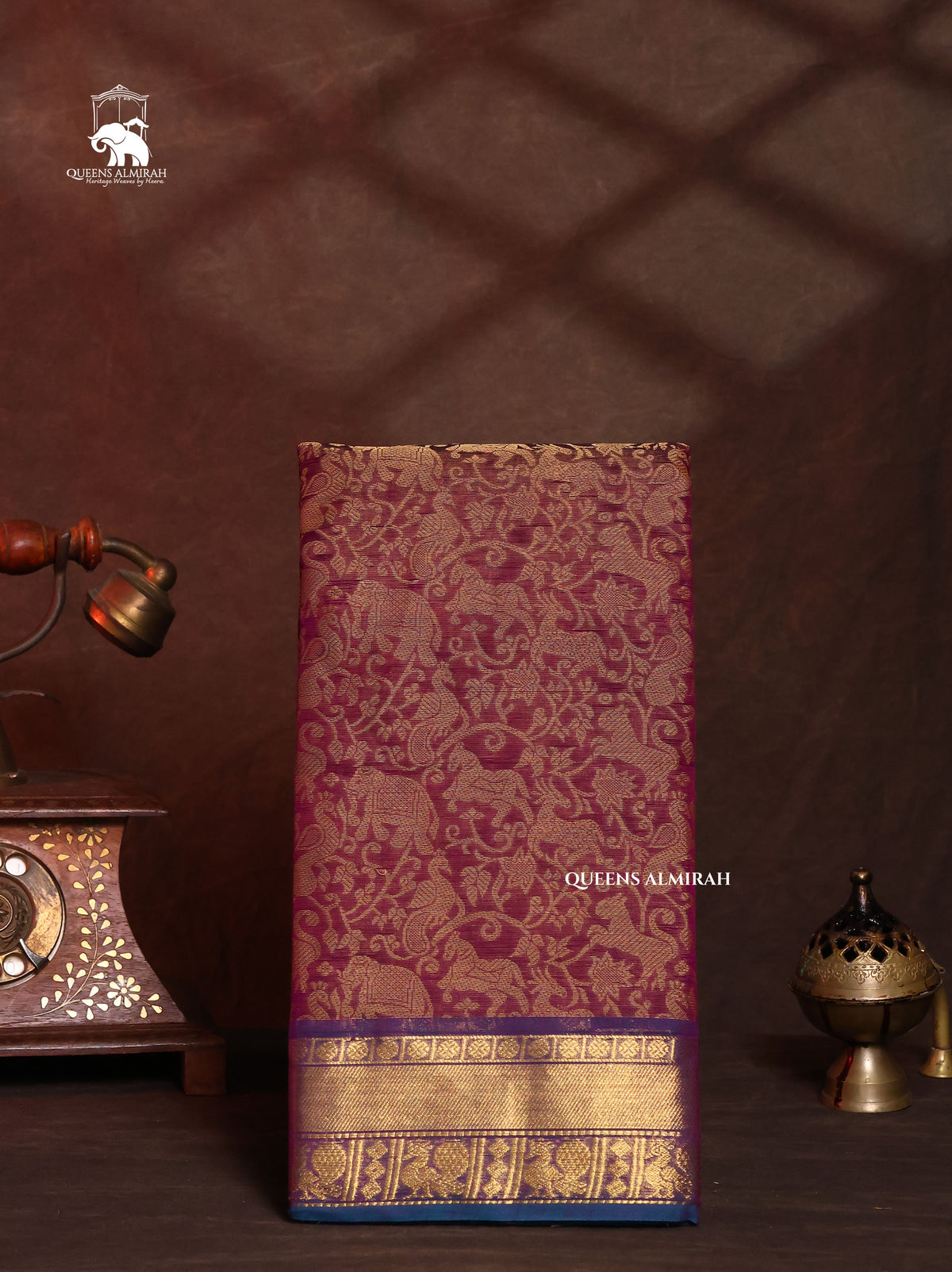 Purple Vanasingaram Kanchi Cotton Saree