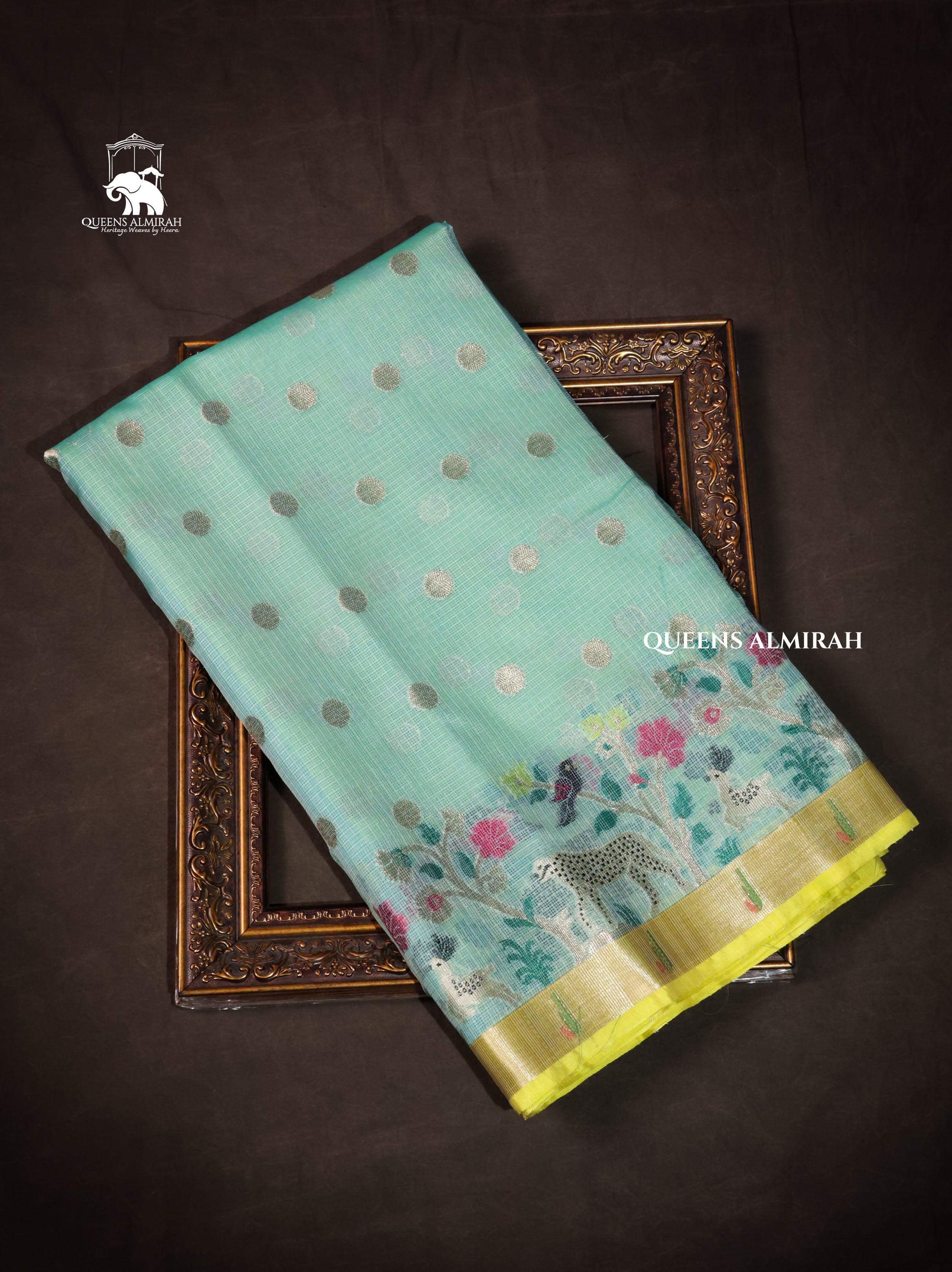 Pastel Green Semi Kota Silk Cotton Saree