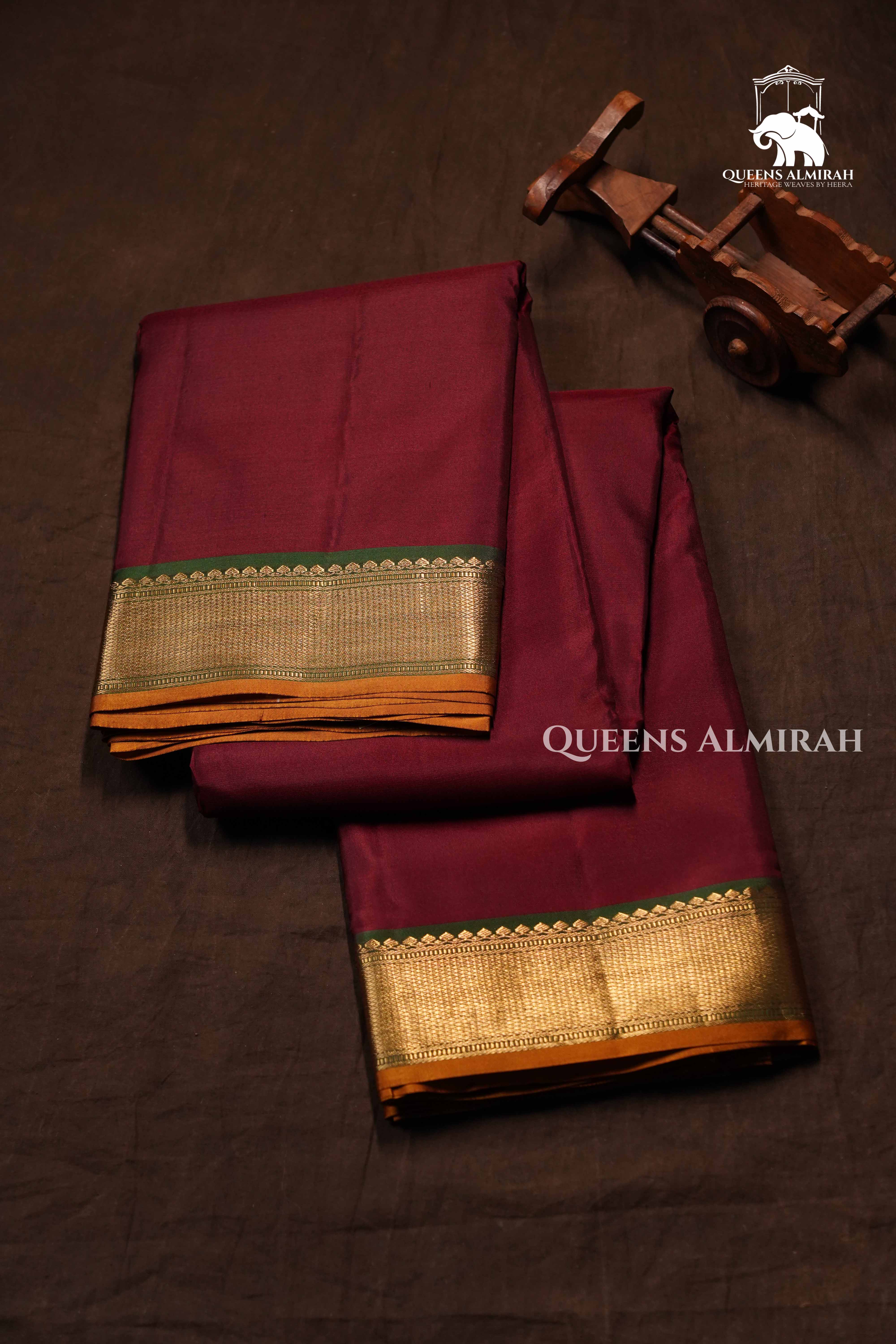 Maroon Pure Kanchivaram Silk Saree