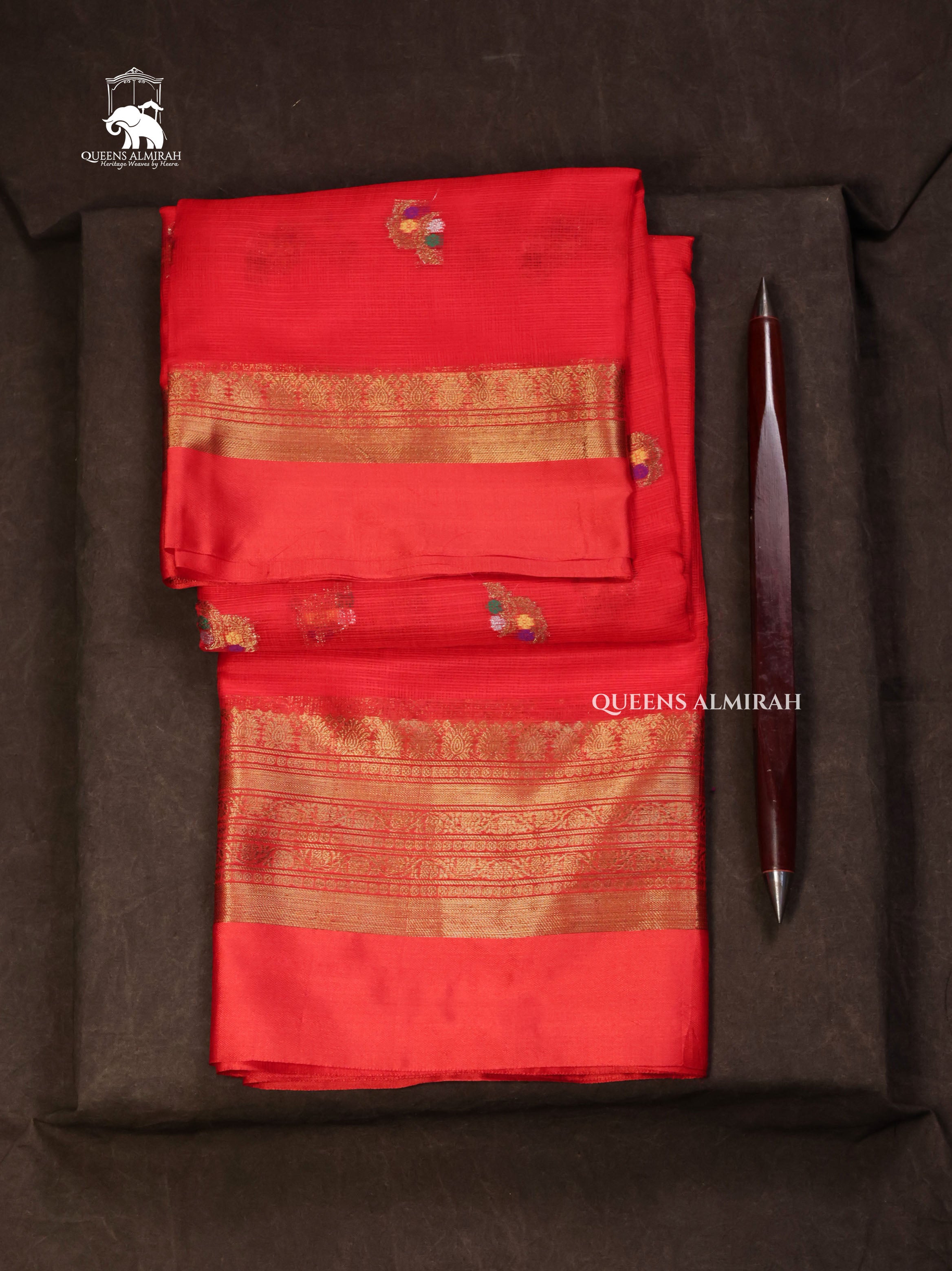 Red Pure Kota Silk Saree