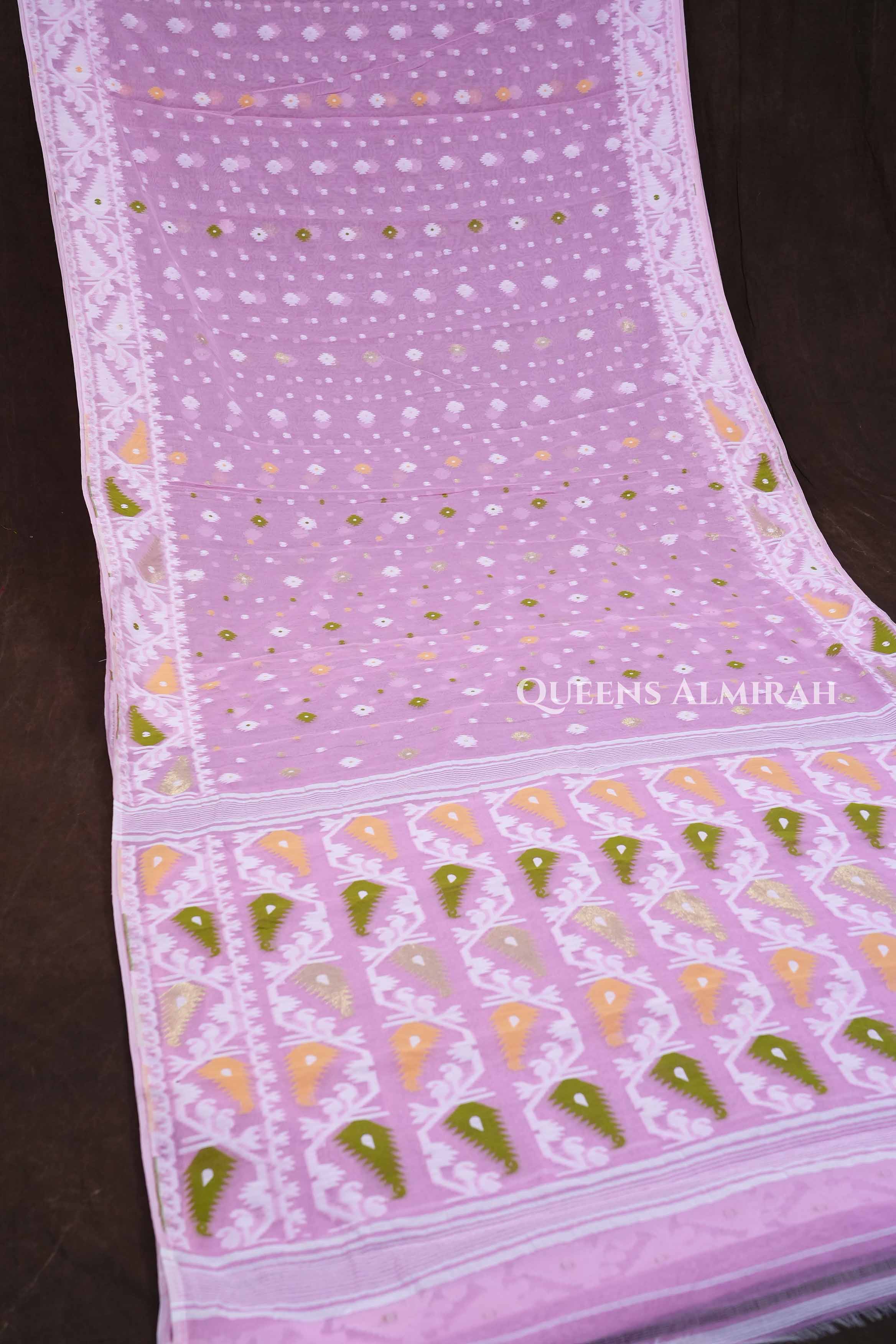 Baby Pink Jamdani Cottoon Saree