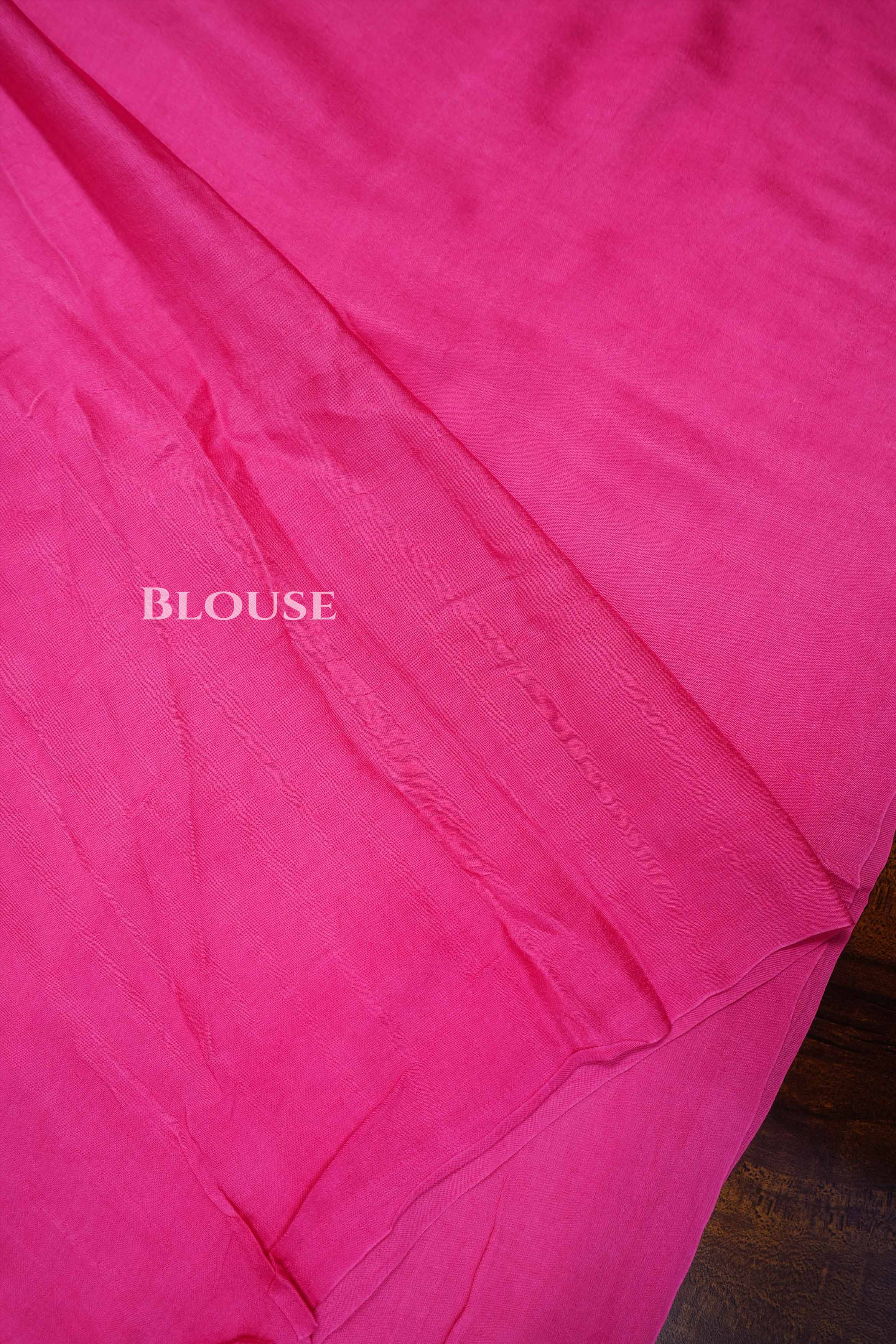 Pink Modal Silk Saree