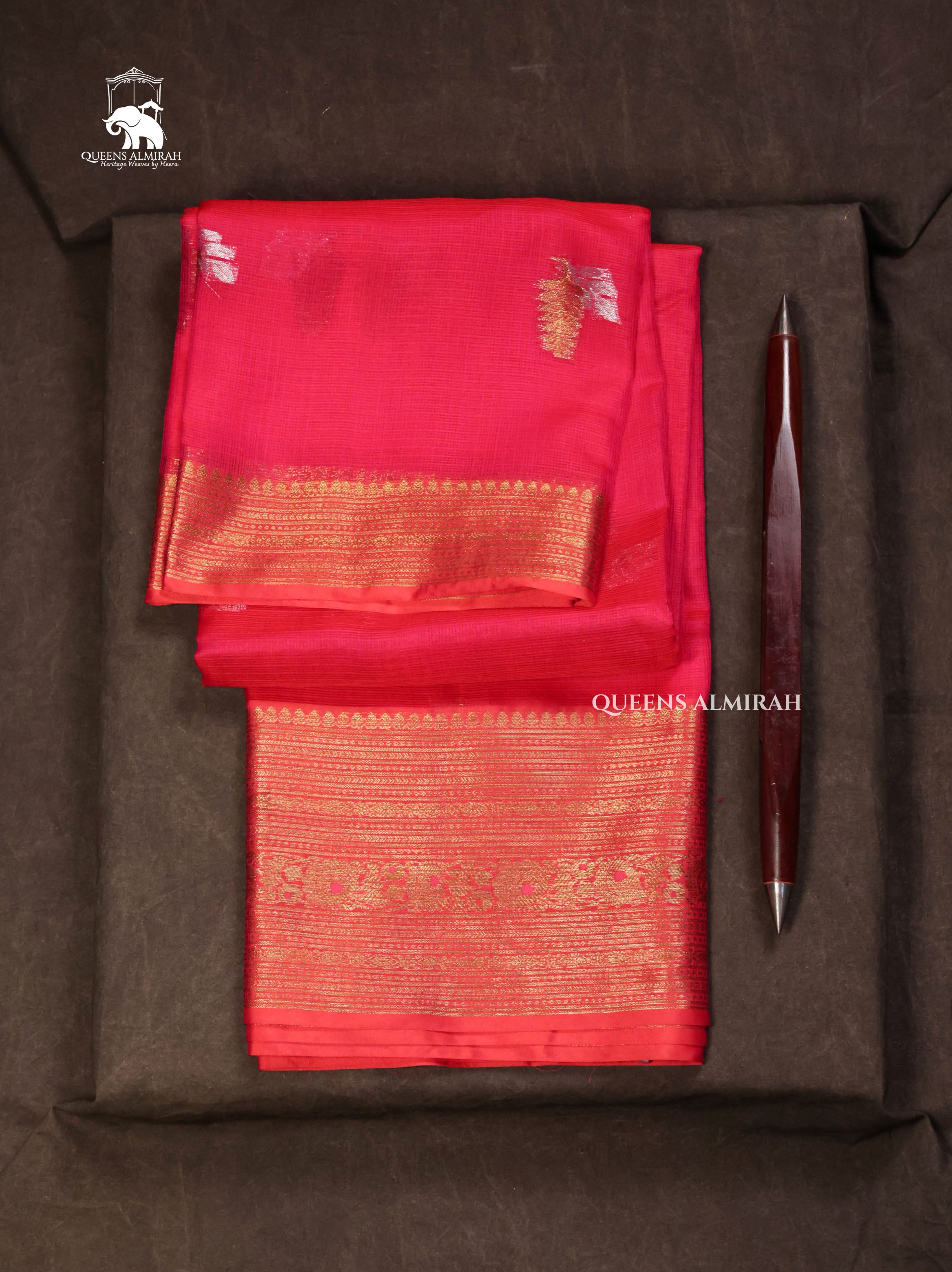 Rani Pink  Pure Kota Silk Saree