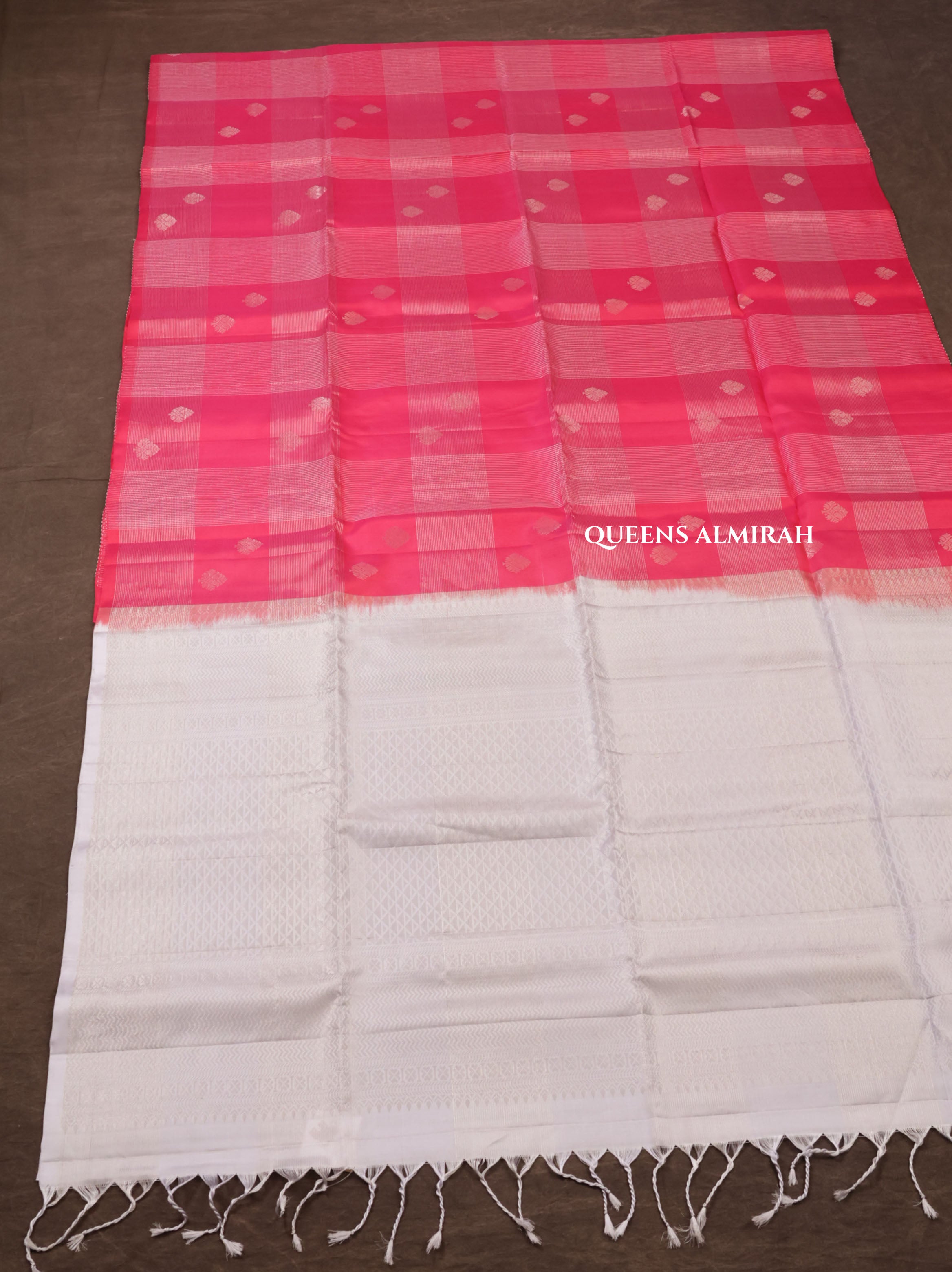 Fuchisa Pink Vairaoosi Kattam Pure Soft Silk Saree